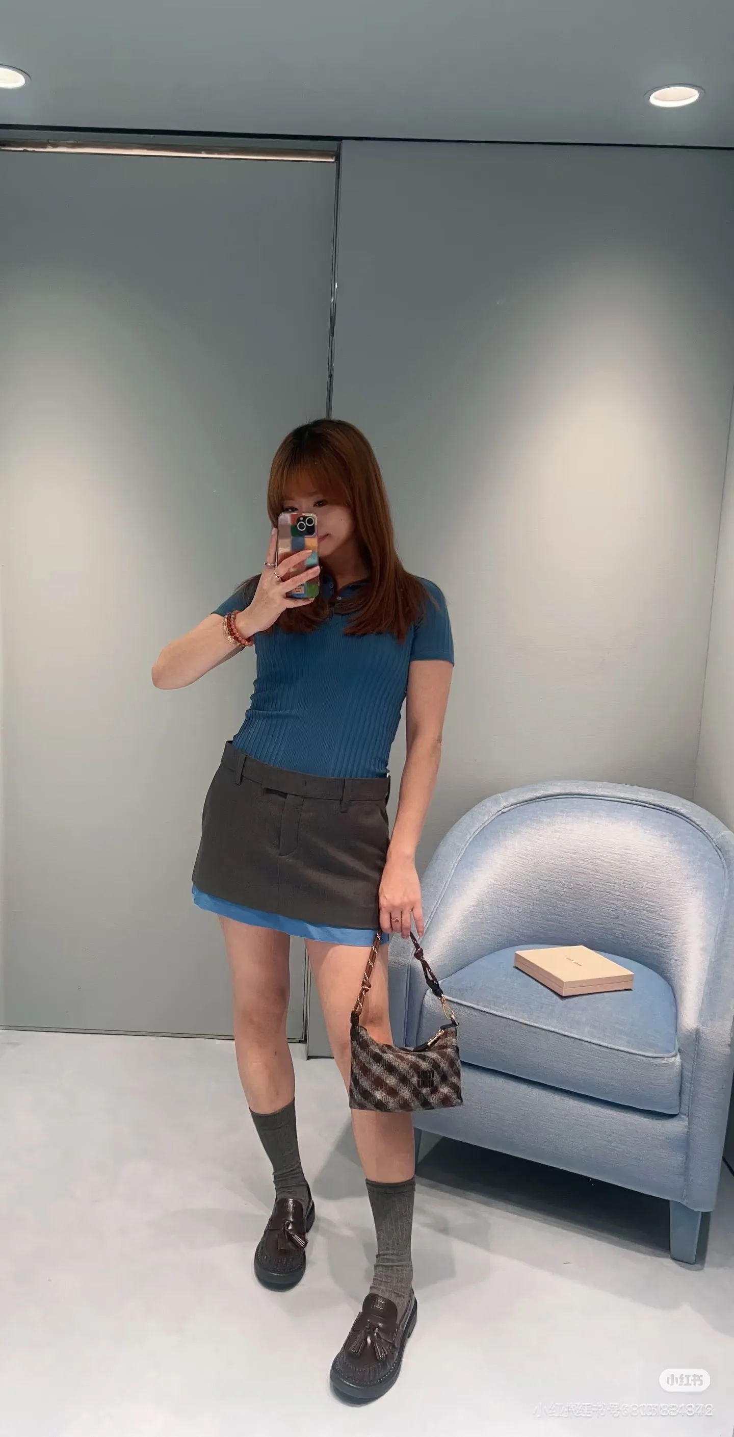 미우미우 폴로 카라 반팔 니트 티셔츠 26 SS 상세 이미지 7