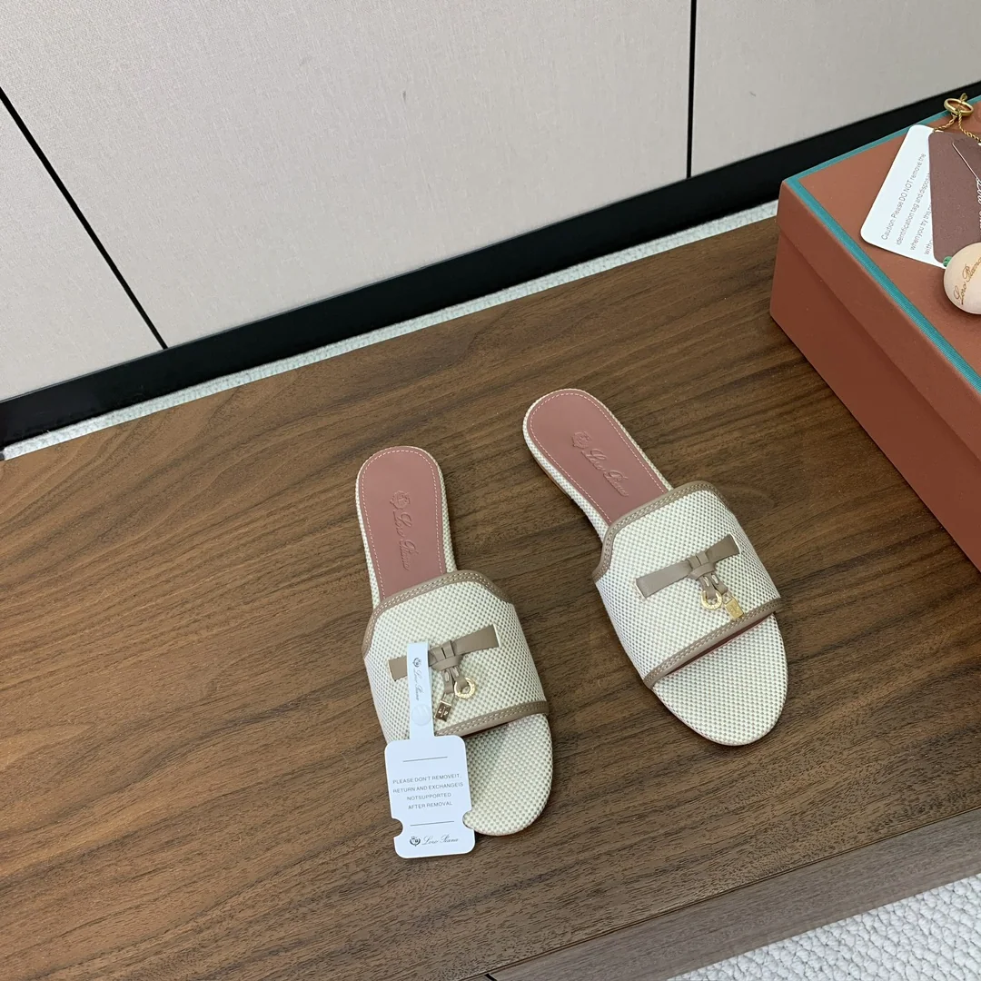 로로피아나 컬러블록 플랫 샌들 상세 이미지 2