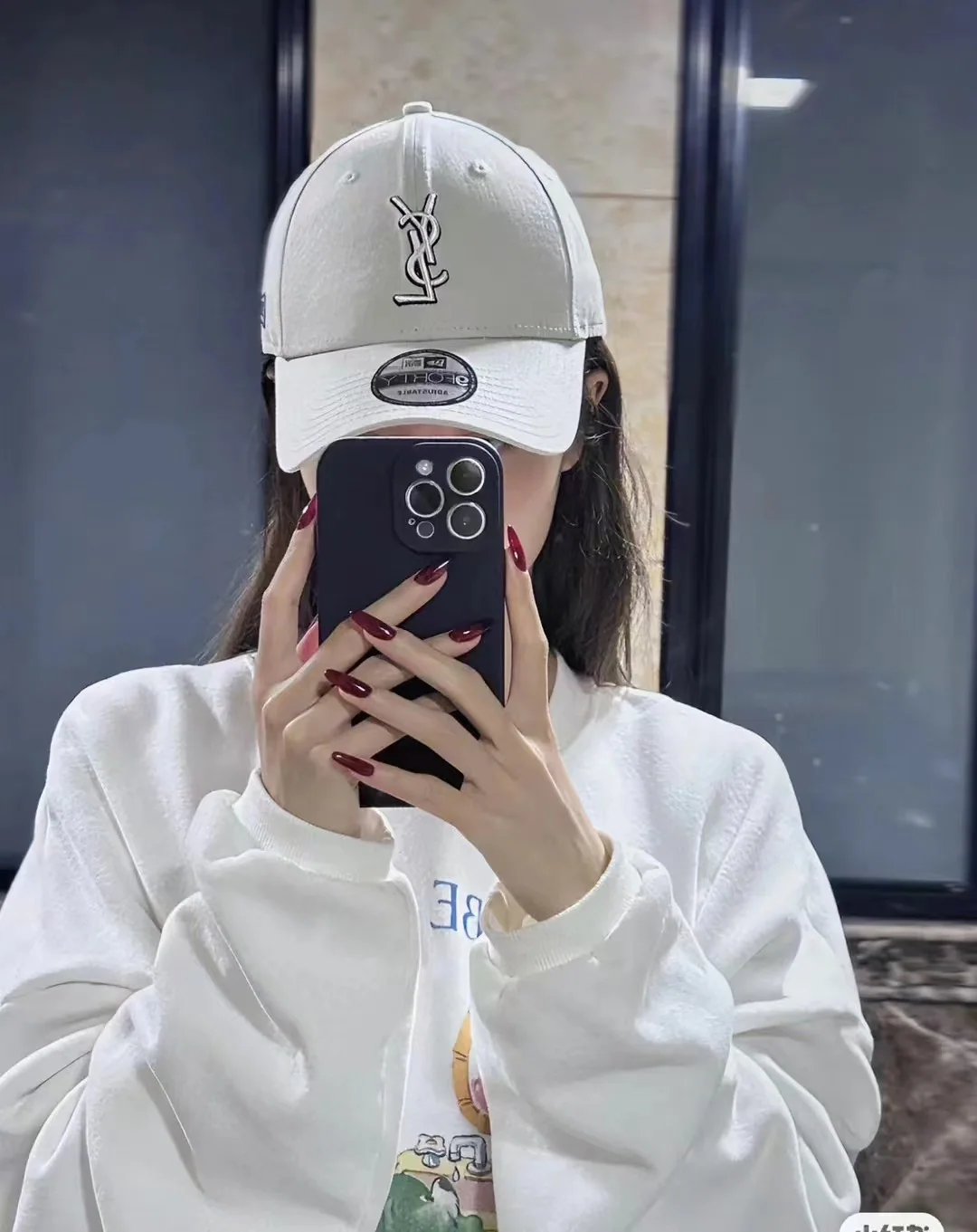 생로랑 레터 자수 야구모자 상세 이미지 1