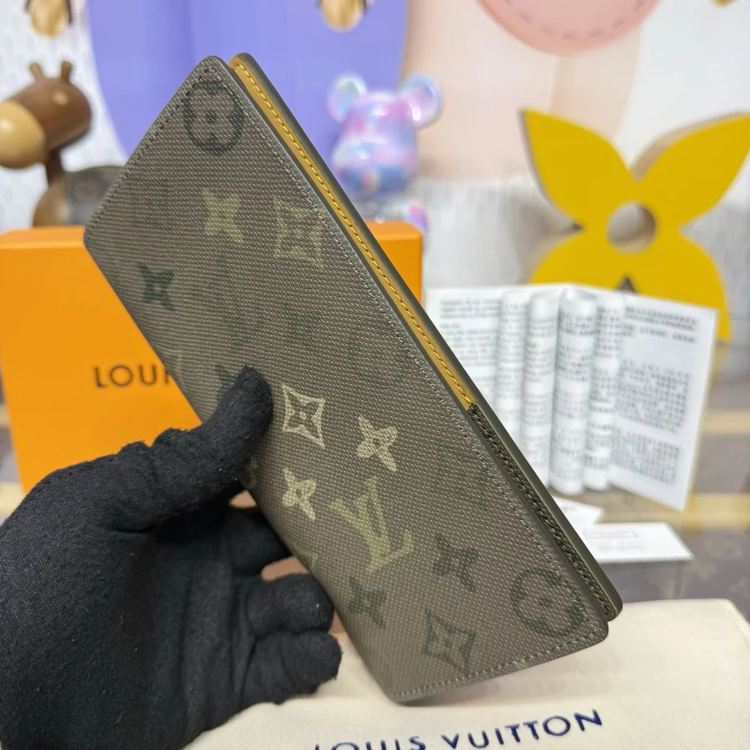 루이비통 그린 브라자 모노그램 코팅 캔버스 지갑 상세 이미지 5
