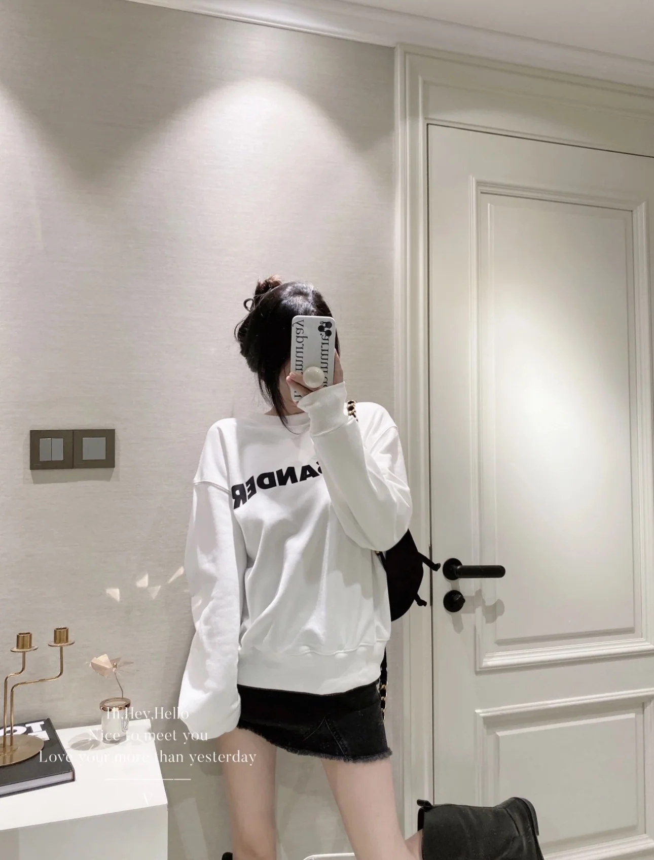 질샌더 클래식 로고 크루넥 긴팔 스웨트셔츠 상세 이미지 12