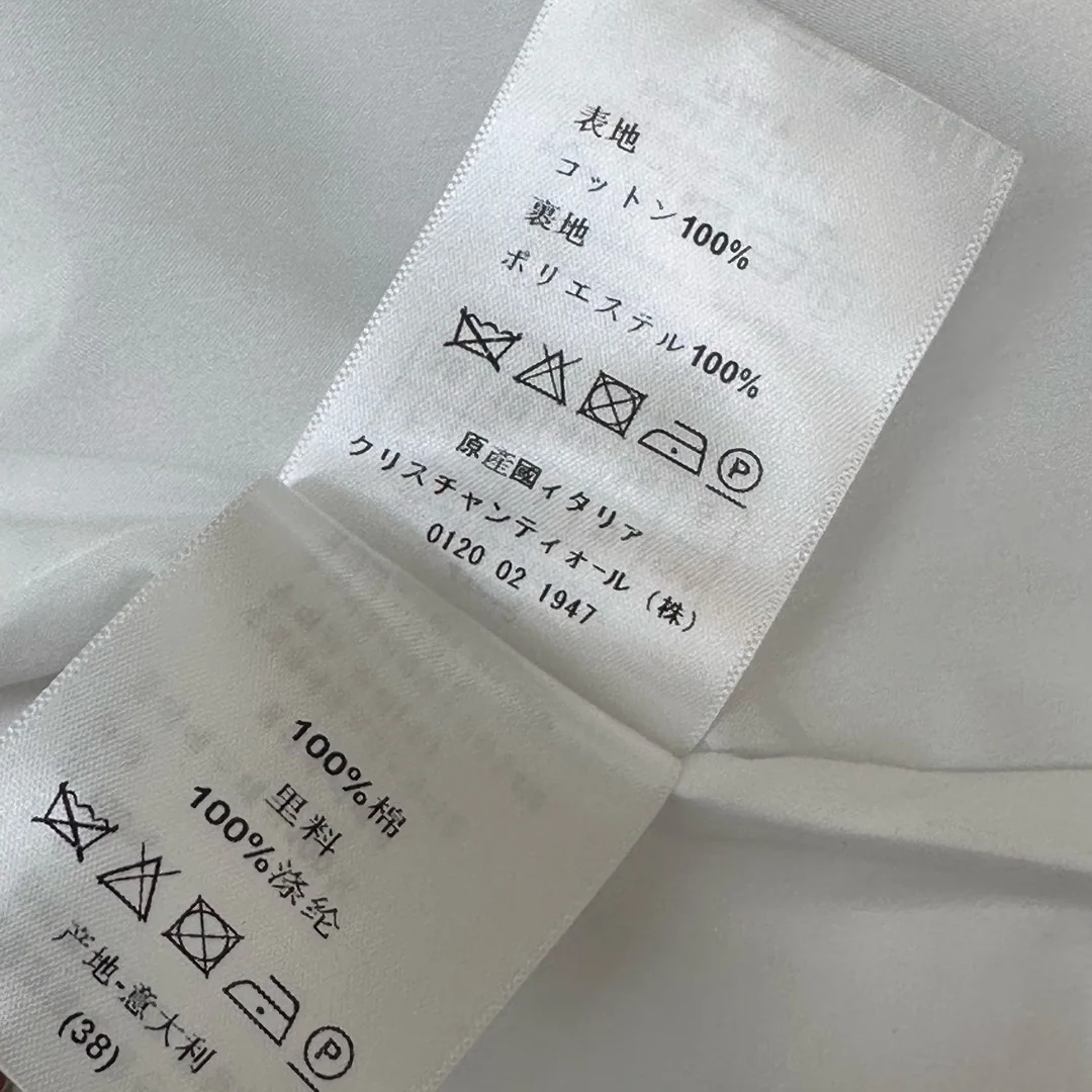 디올 3D 레이스 자수 플리츠 반팔 셔츠 원피스 상세 이미지 9