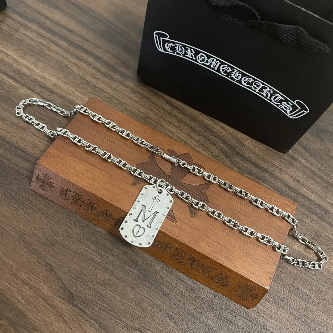 크롬하츠 레터태그 크로스 플라워 목걸이 상세 이미지 7