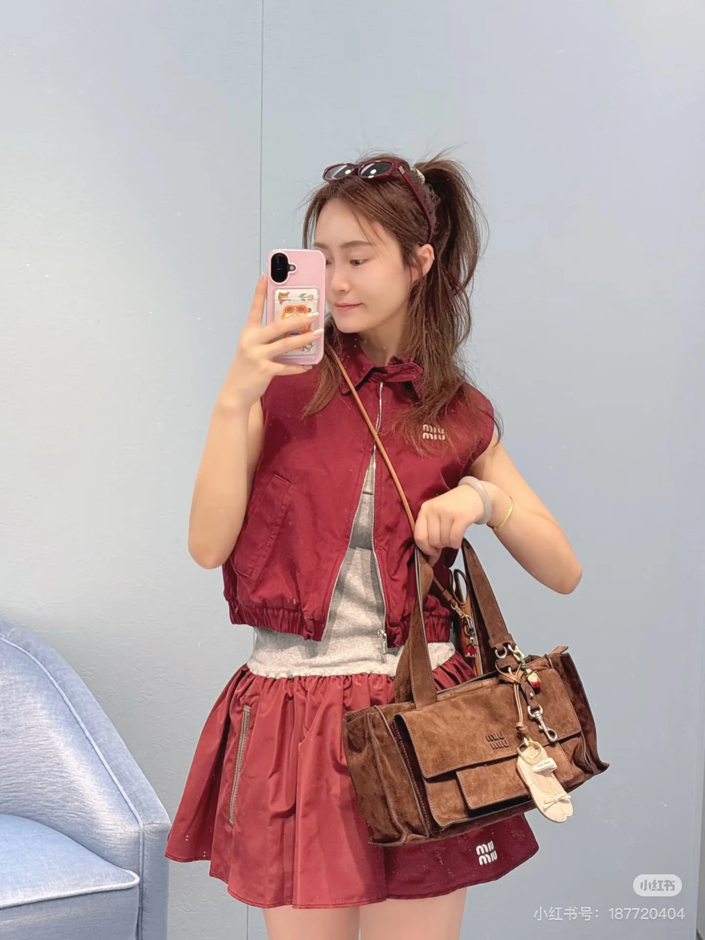 미우미우 지퍼 카라 베스트 26 SS 상세 이미지 6