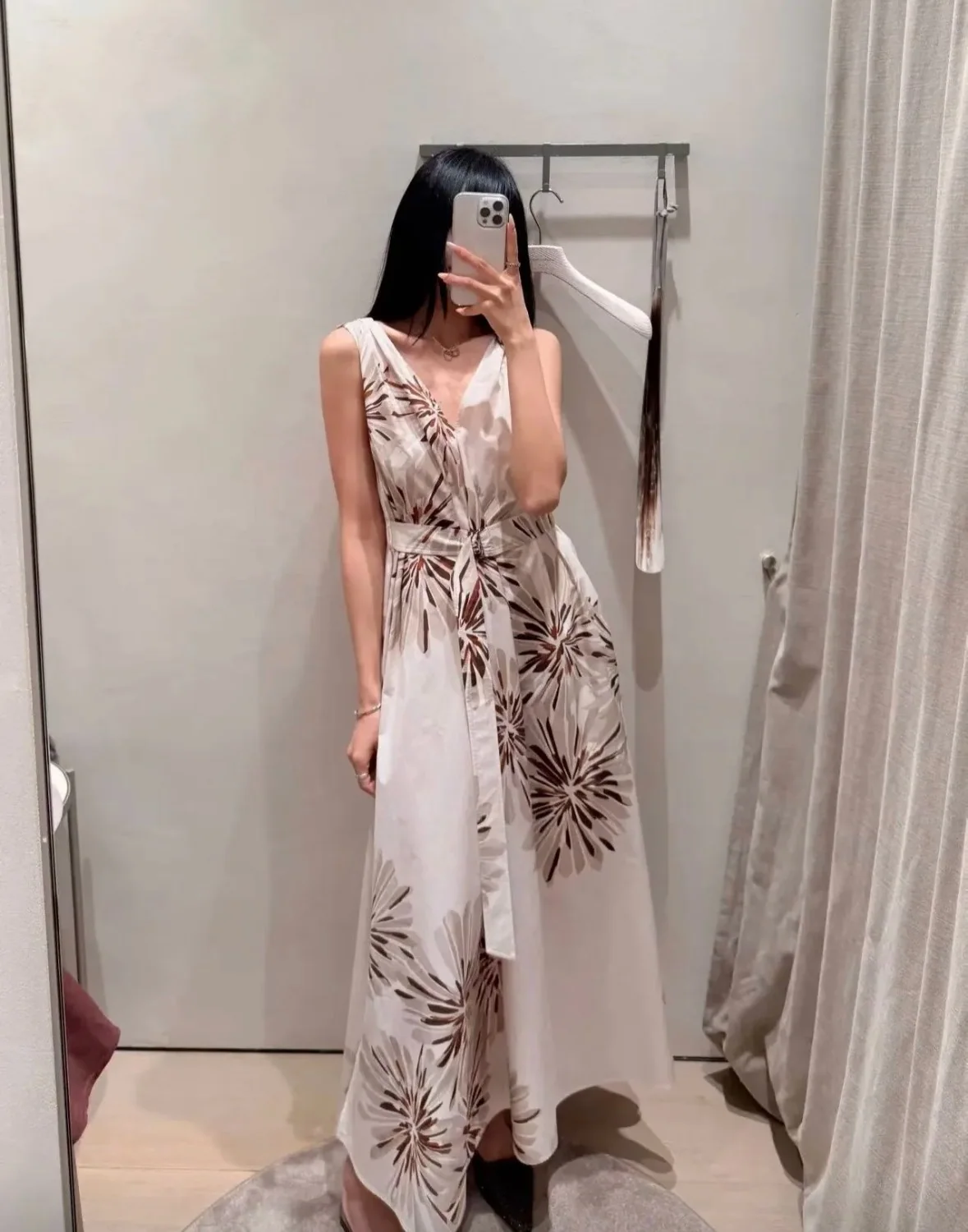 브루넬로쿠치넬리 홀터넥 플레어 원피스 상세 이미지 8