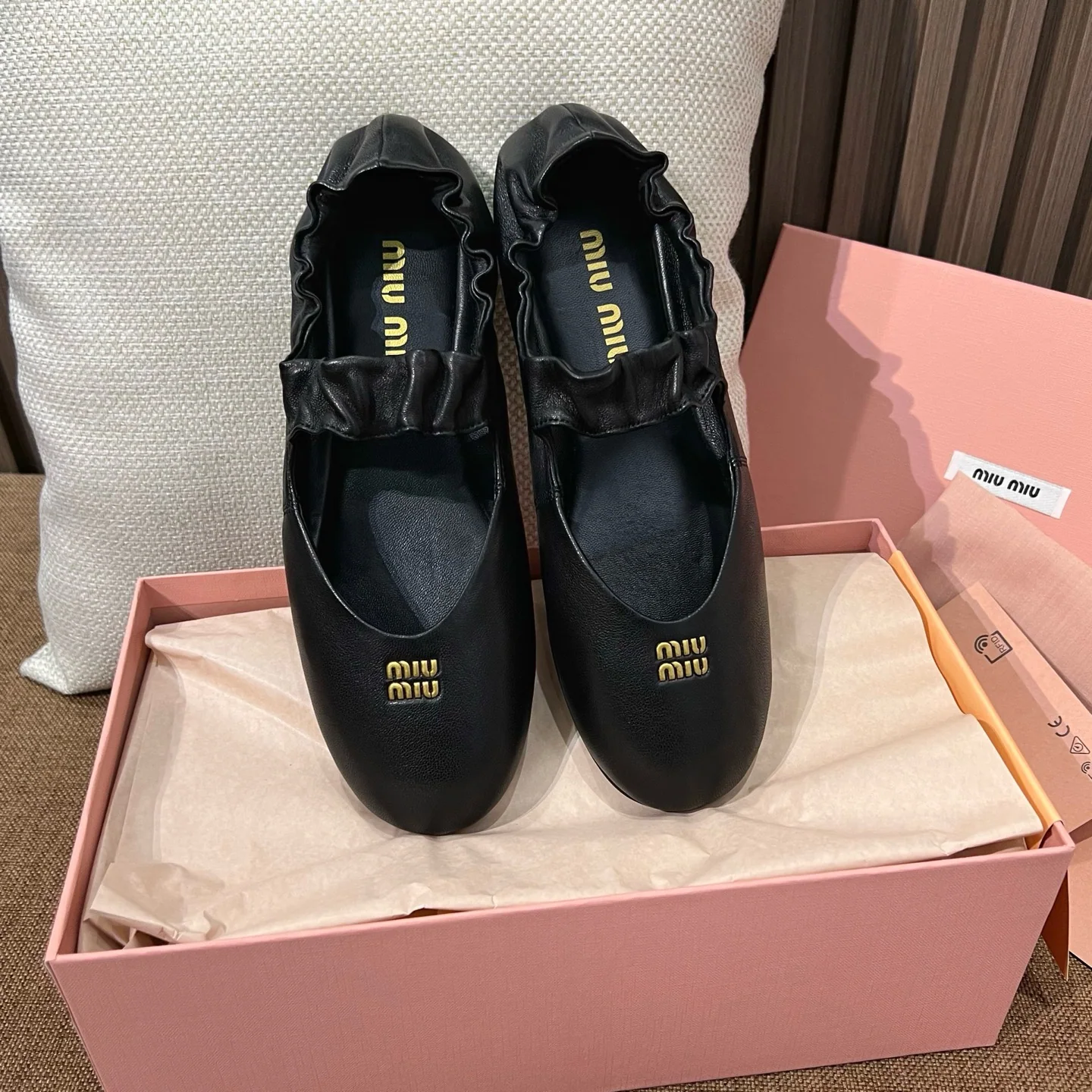 미우미우 발레리나 여성 가죽 187305