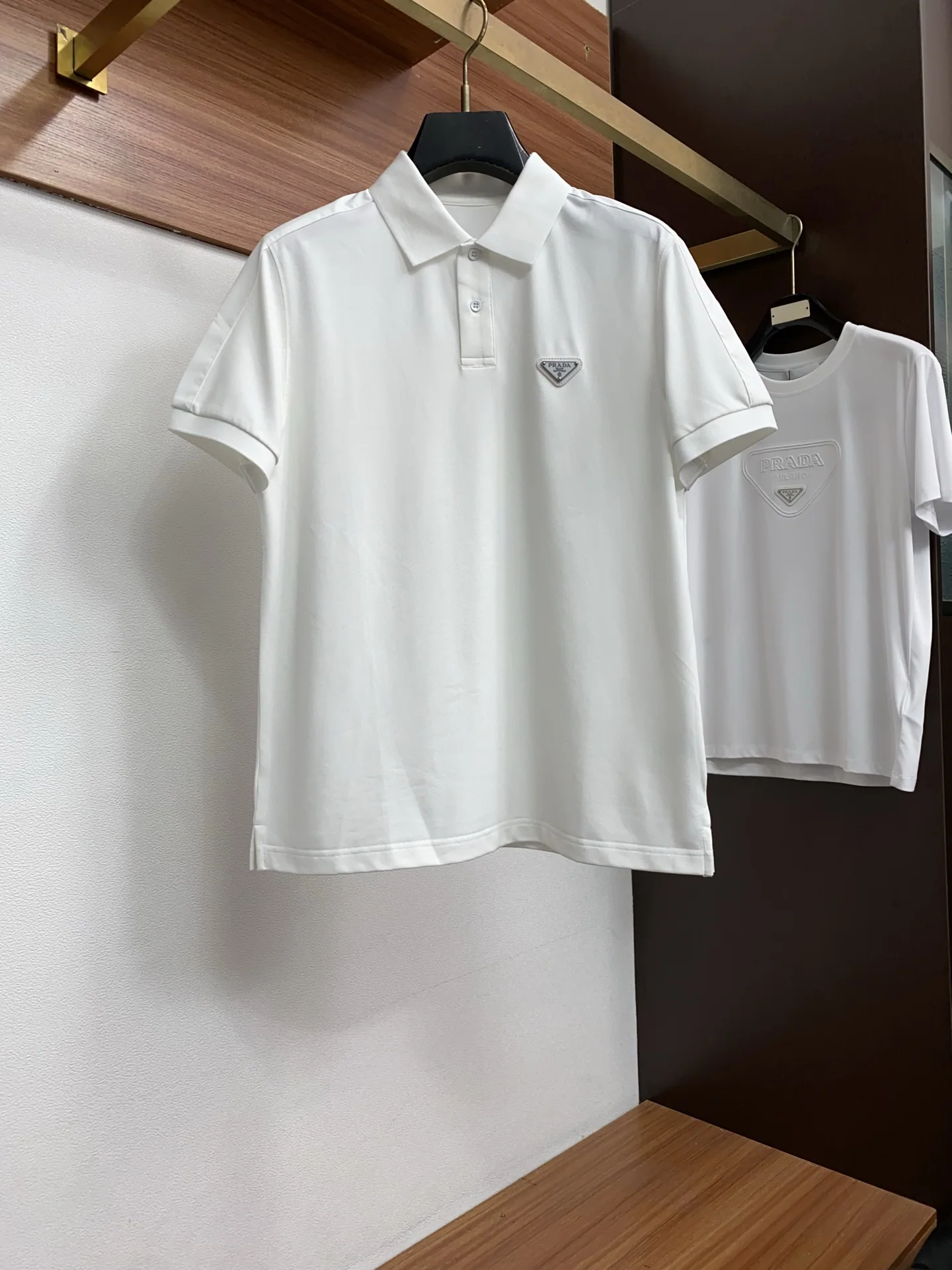 프라다 고급 면 혼방 비즈니스 폴로셔츠 반팔 148748
