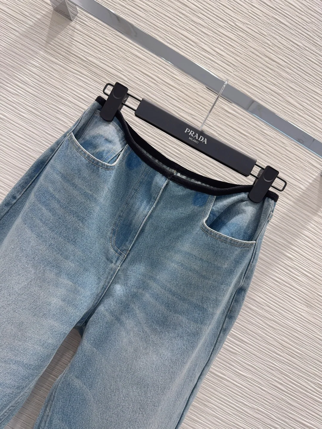 프라다 하이핏 데님 여성 바지 상세 이미지 2