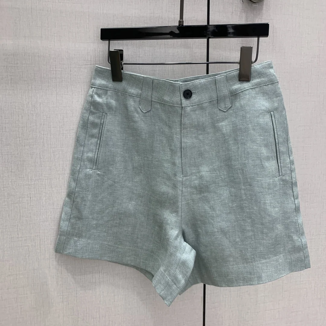 로에베 카라 린넨 민소매 베스트 반바지 세트 상세 이미지 2