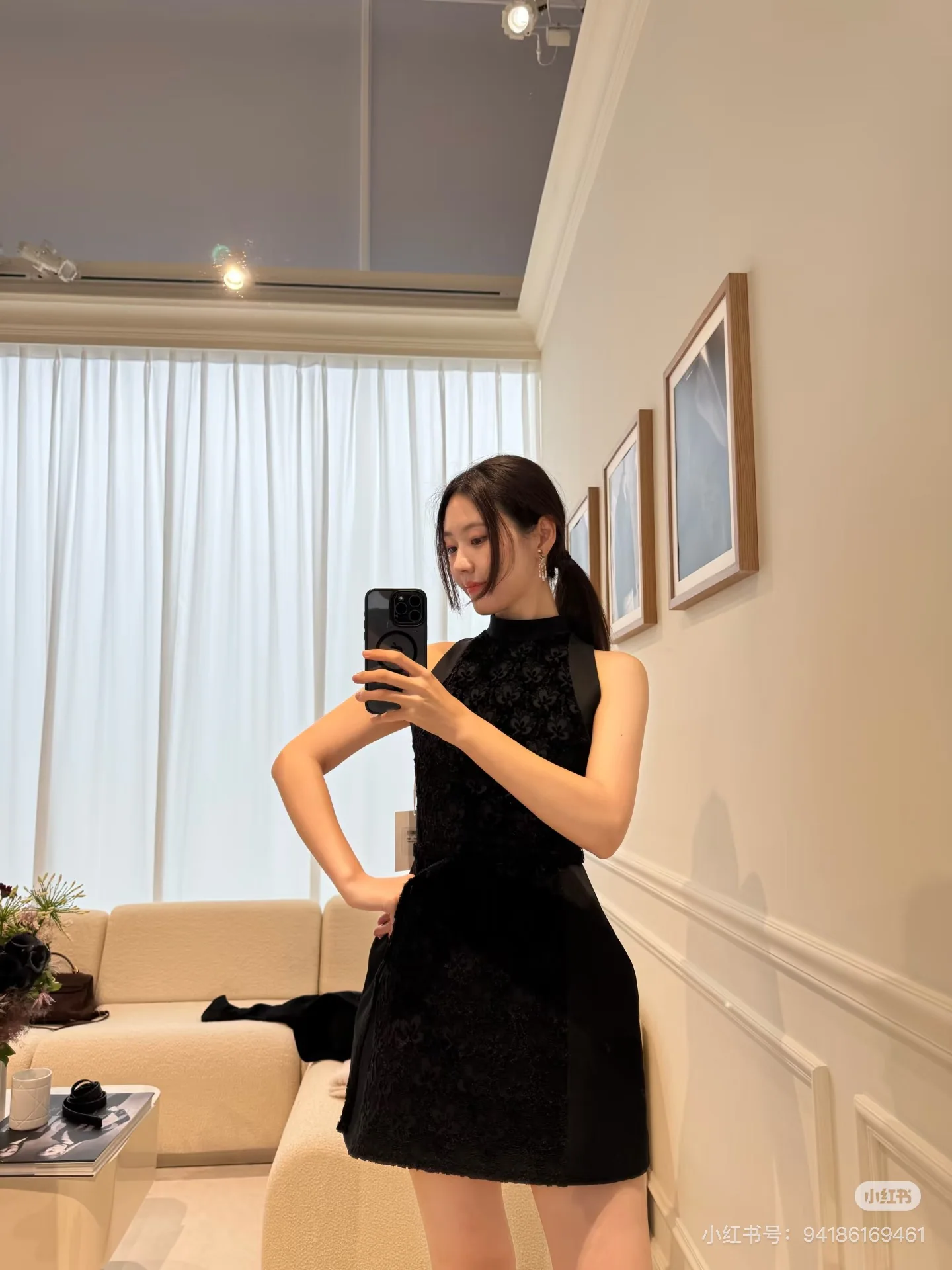 샤넬 민소매 스탠드 카라 A라인 여성 원피스 2026 SS 상세 이미지 3