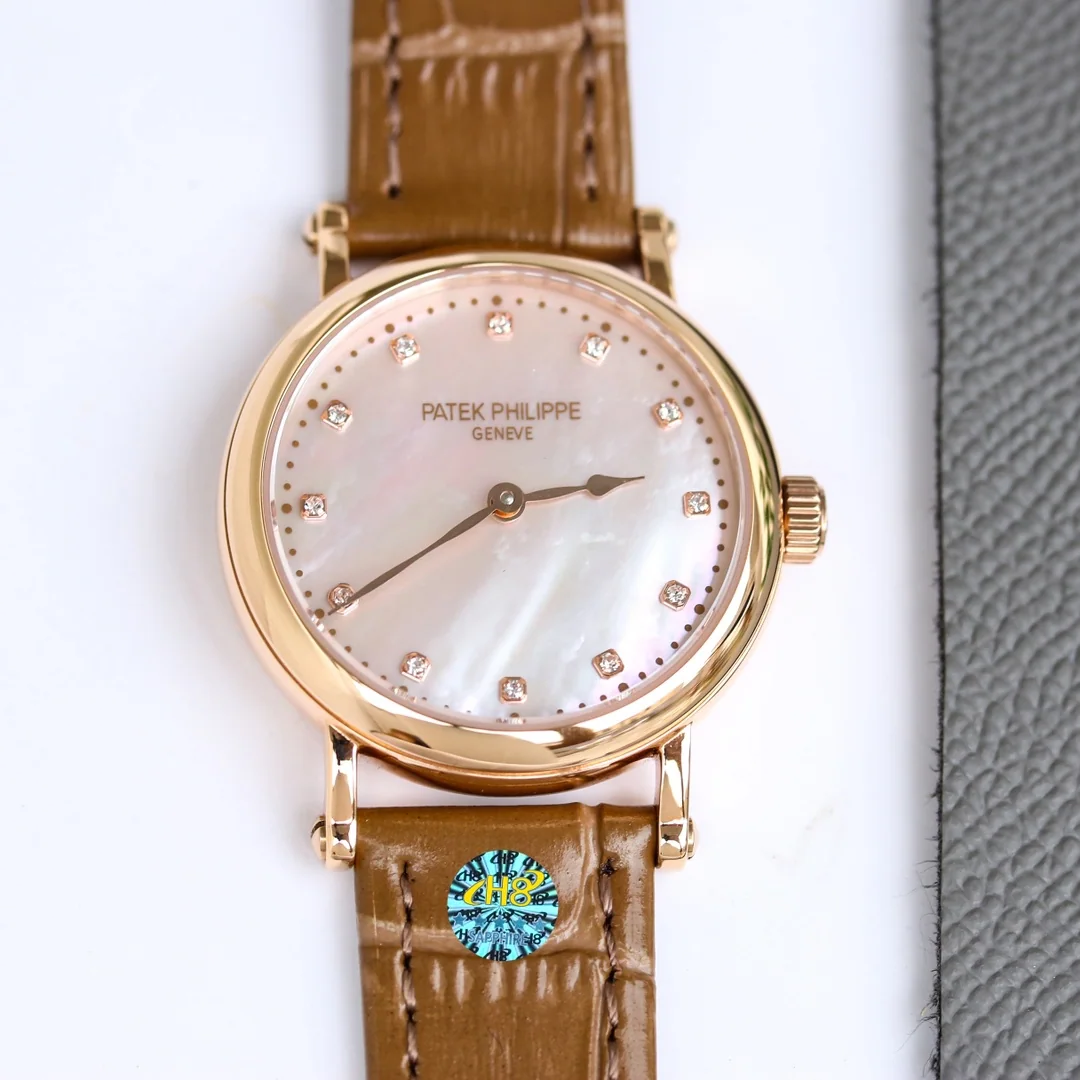 파텍필립 프리미엄 워치 다이아 자동 초박형 레더스트랩 화이트 다이얼 여성용 레플리카 44192 Patek Philippe 상세 이미지 2