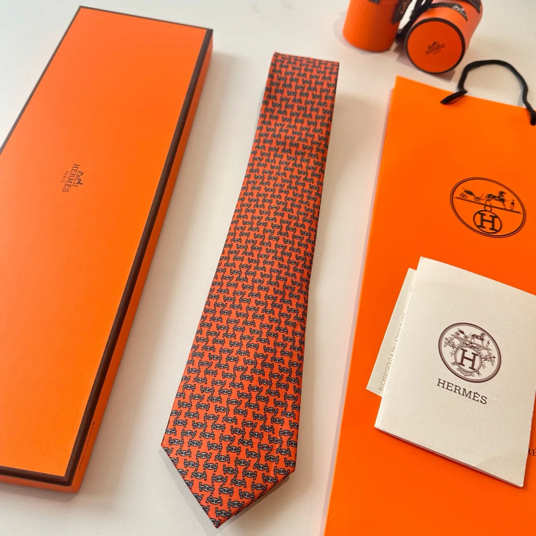 에르메스 실크 남성 넥타이 상세 이미지 11