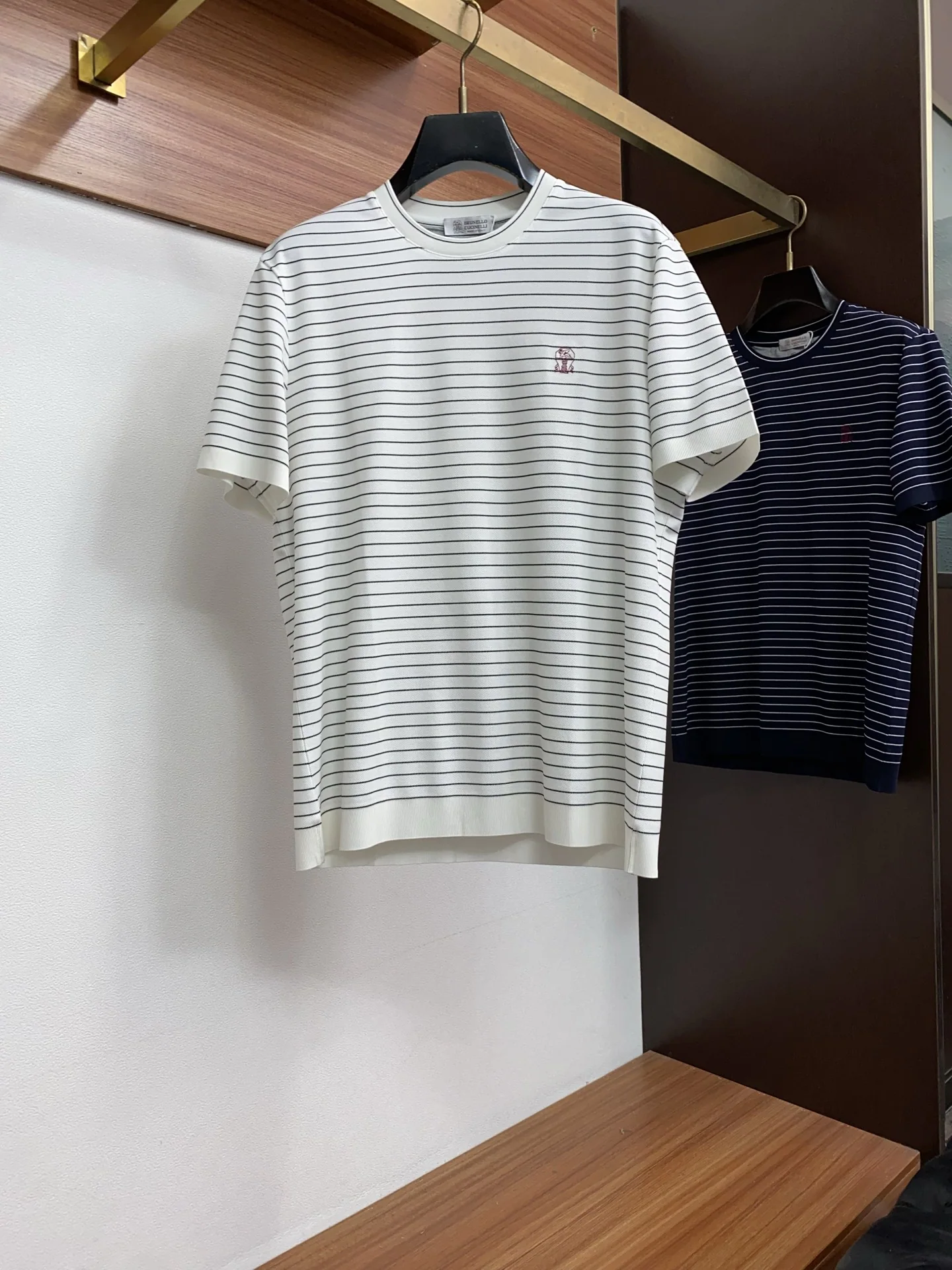 브루넬로쿠치넬리 남성 크루넥 코튼 반팔 티셔츠 132327