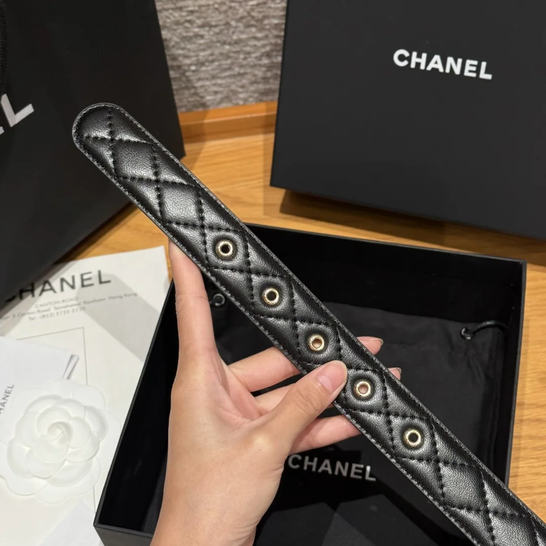샤넬 램스킨 더블 C 로고 벨트 상세 이미지 7