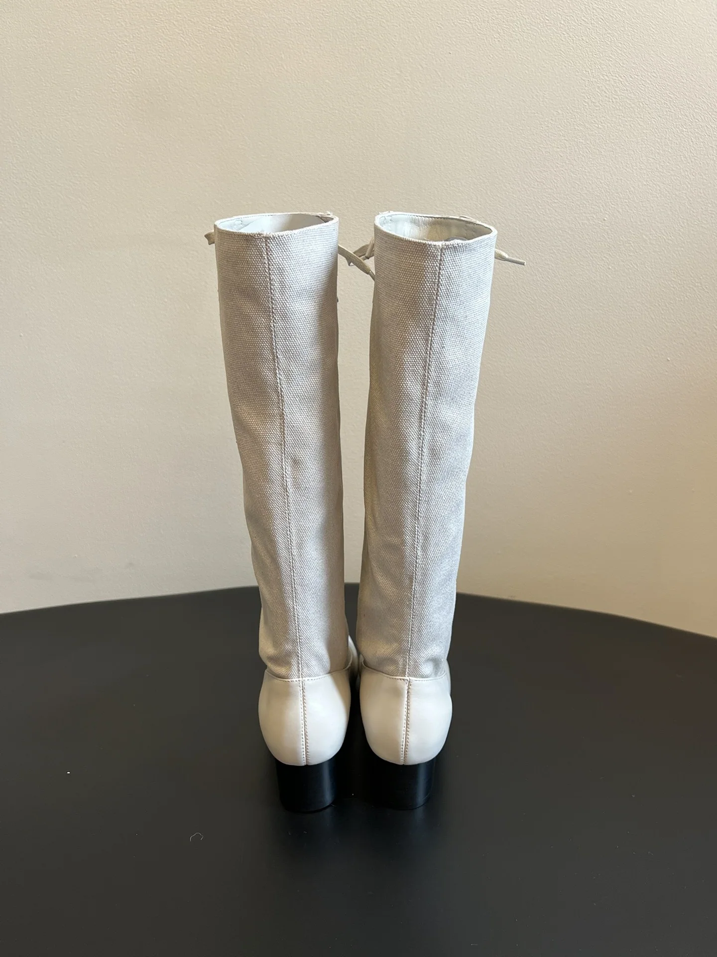 팔로마울 팔로마 울 패치워크 레이스업 로우힐 부츠 상세 이미지 4