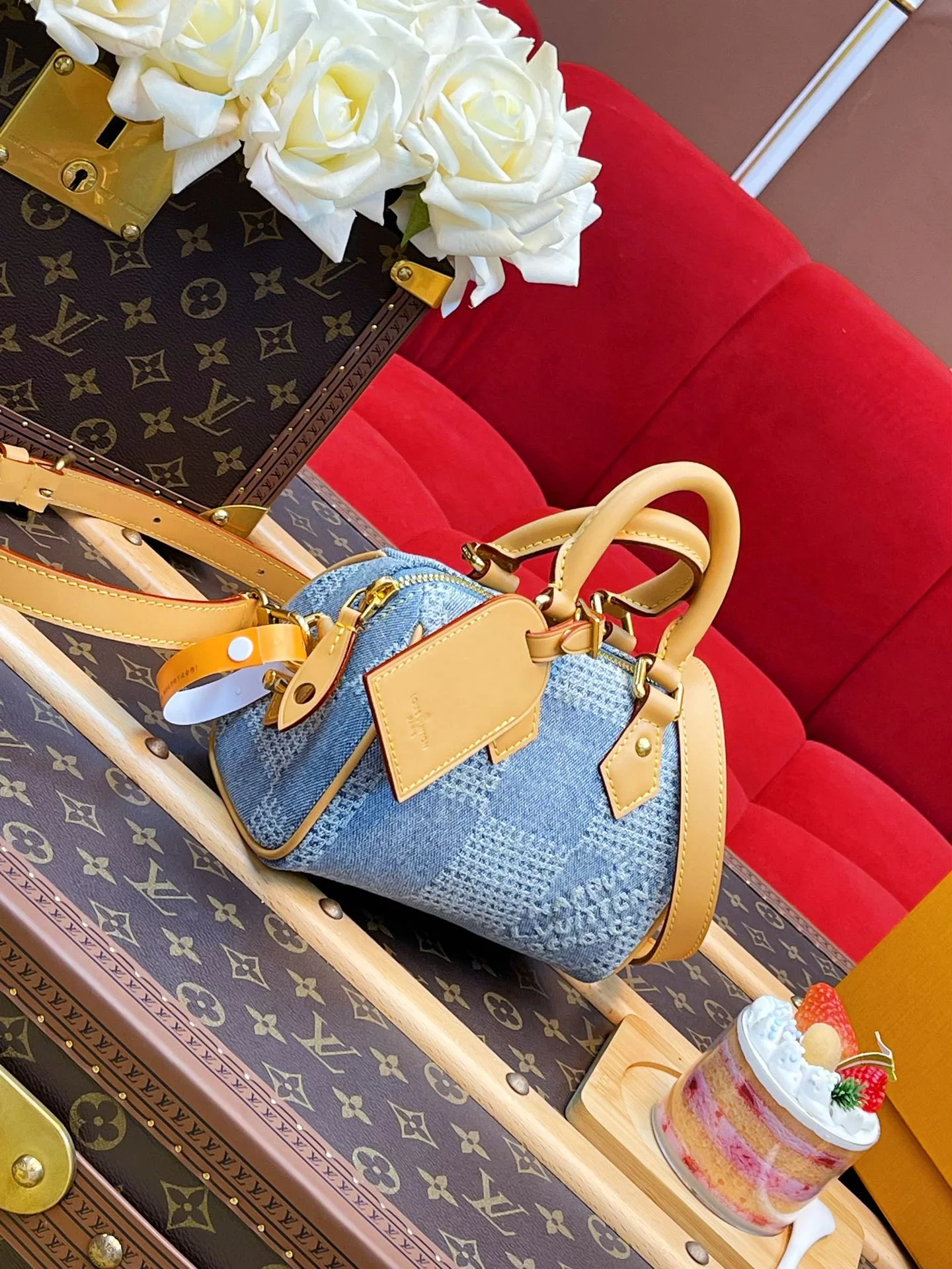 루이비통 다미에 데님 나노 스피디 핸드백 N40682 상세 이미지 4