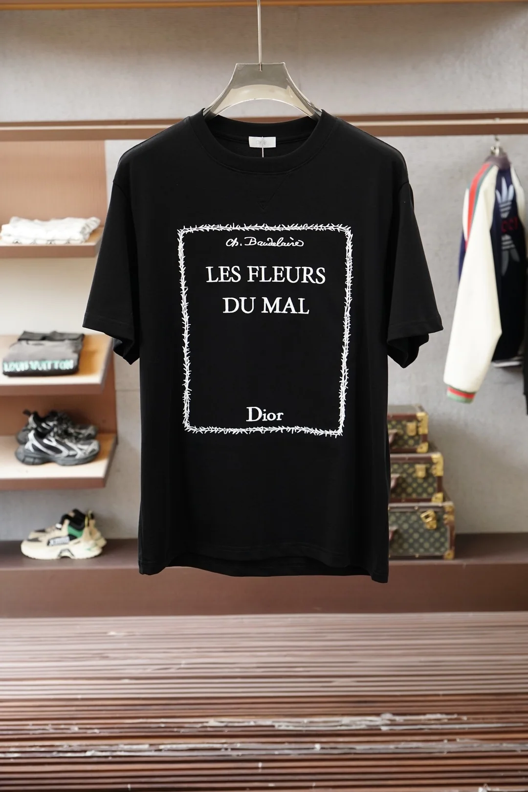 디올 무지 크루넥 반팔 티셔츠 상세 이미지 4