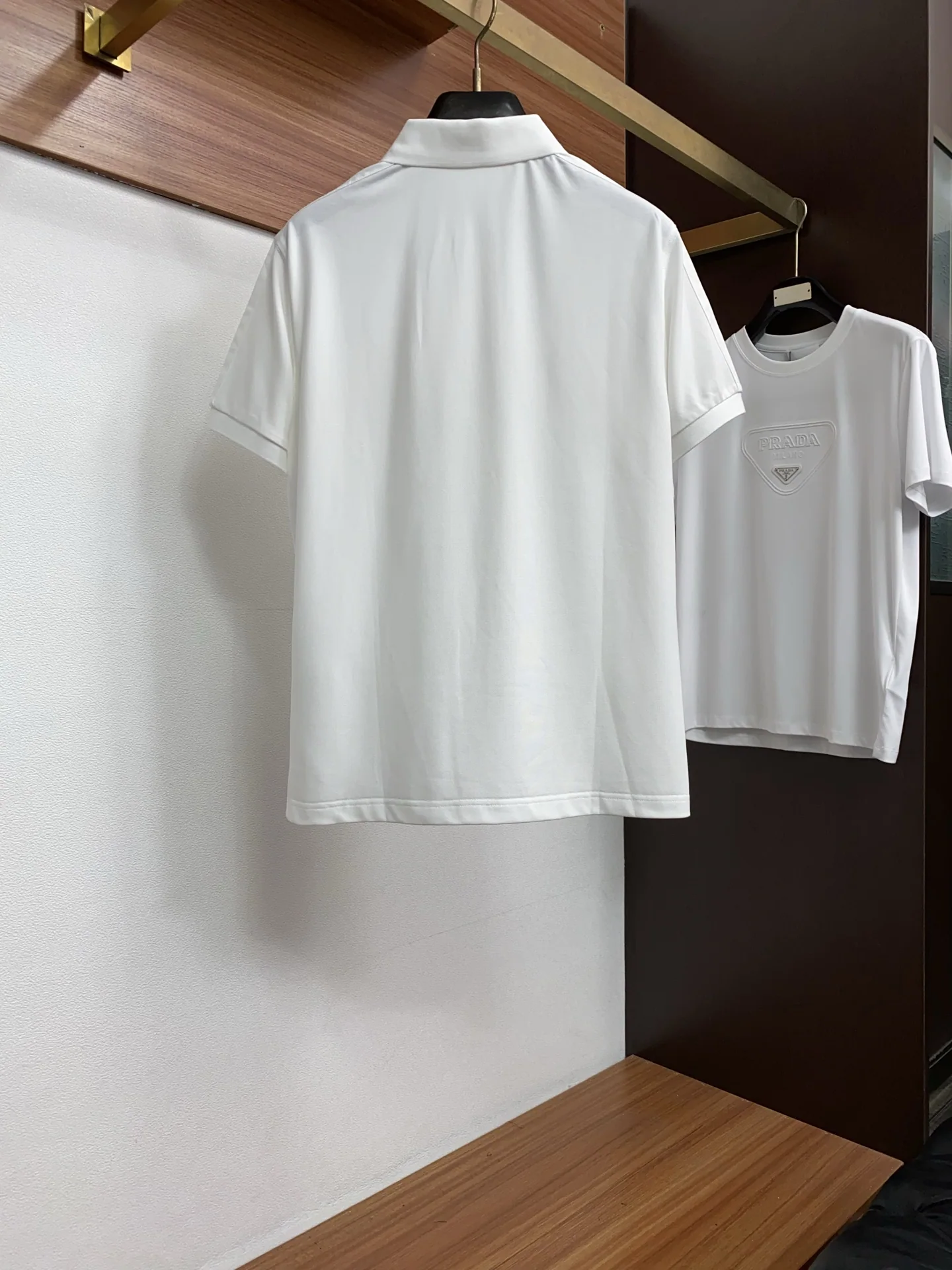 프라다 고급 면 혼방 비즈니스 폴로셔츠 반팔 상세 이미지 9