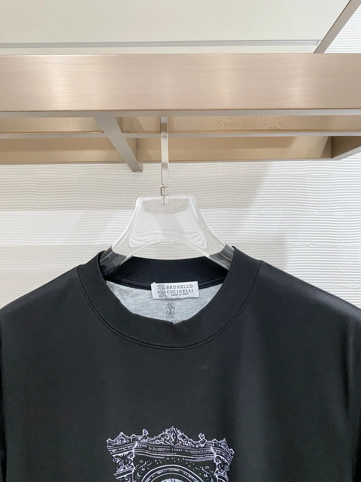 브루넬로쿠치넬리 액체 암모니아 머서라이즈드 코튼 반팔 티셔츠 상세 이미지 2