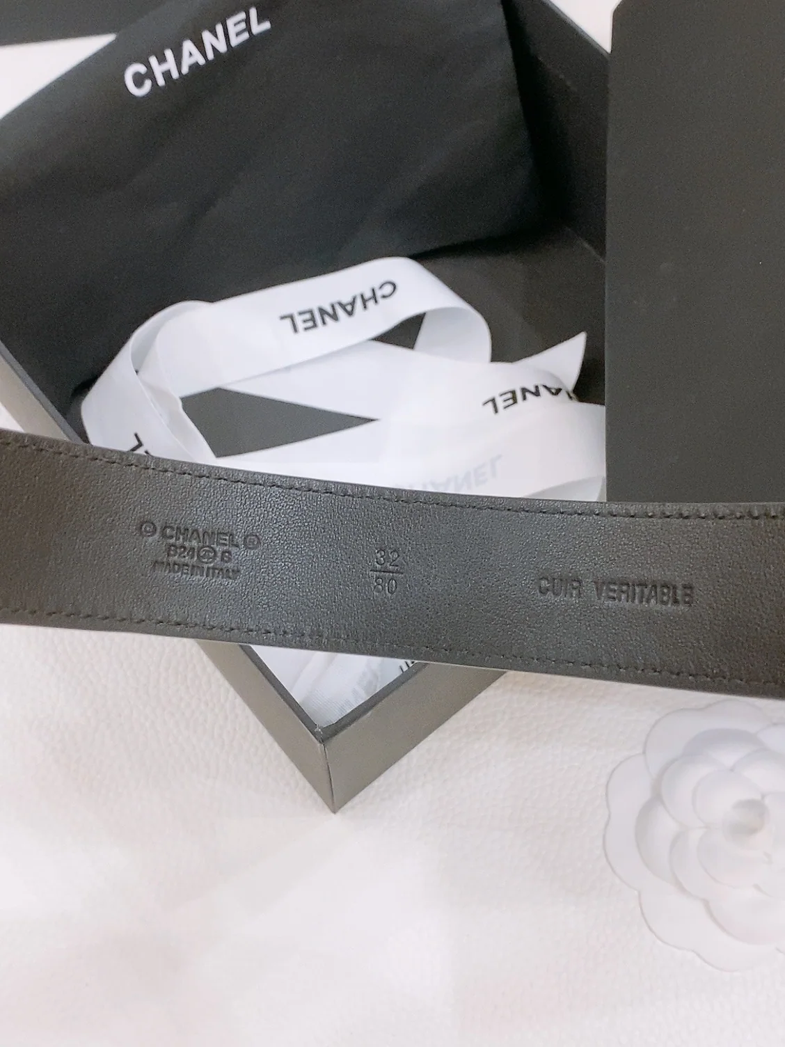 샤넬 더블 C 로고 가죽 벨트 상세 이미지 6
