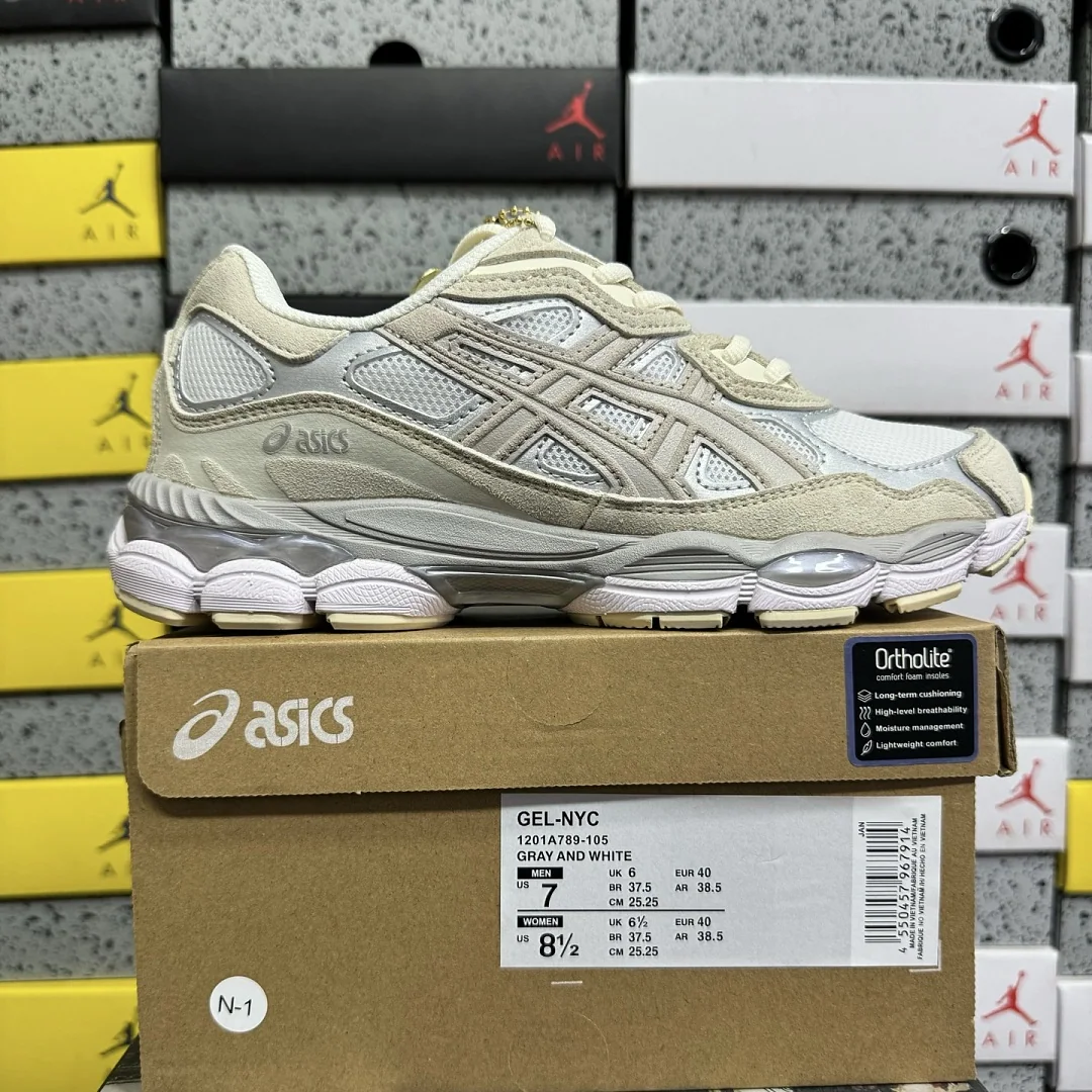 아식스 [WZ] 젤 NYC 1201A789-105 200388 Asics Gel-NYC White Oyster Grey