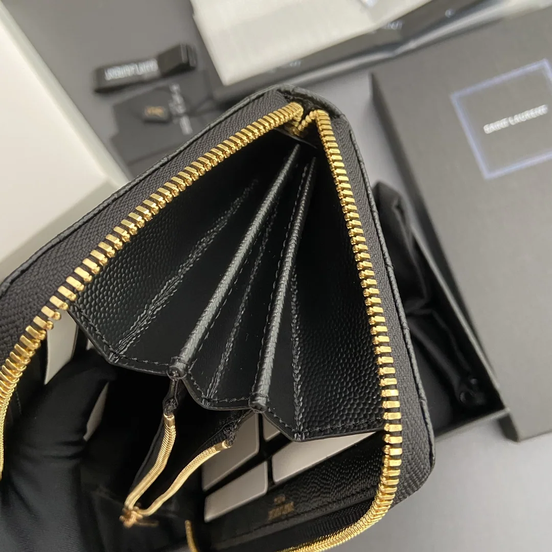 생로랑 YSL 로고 자카드 엠보싱 지퍼 지갑 상세 이미지 8