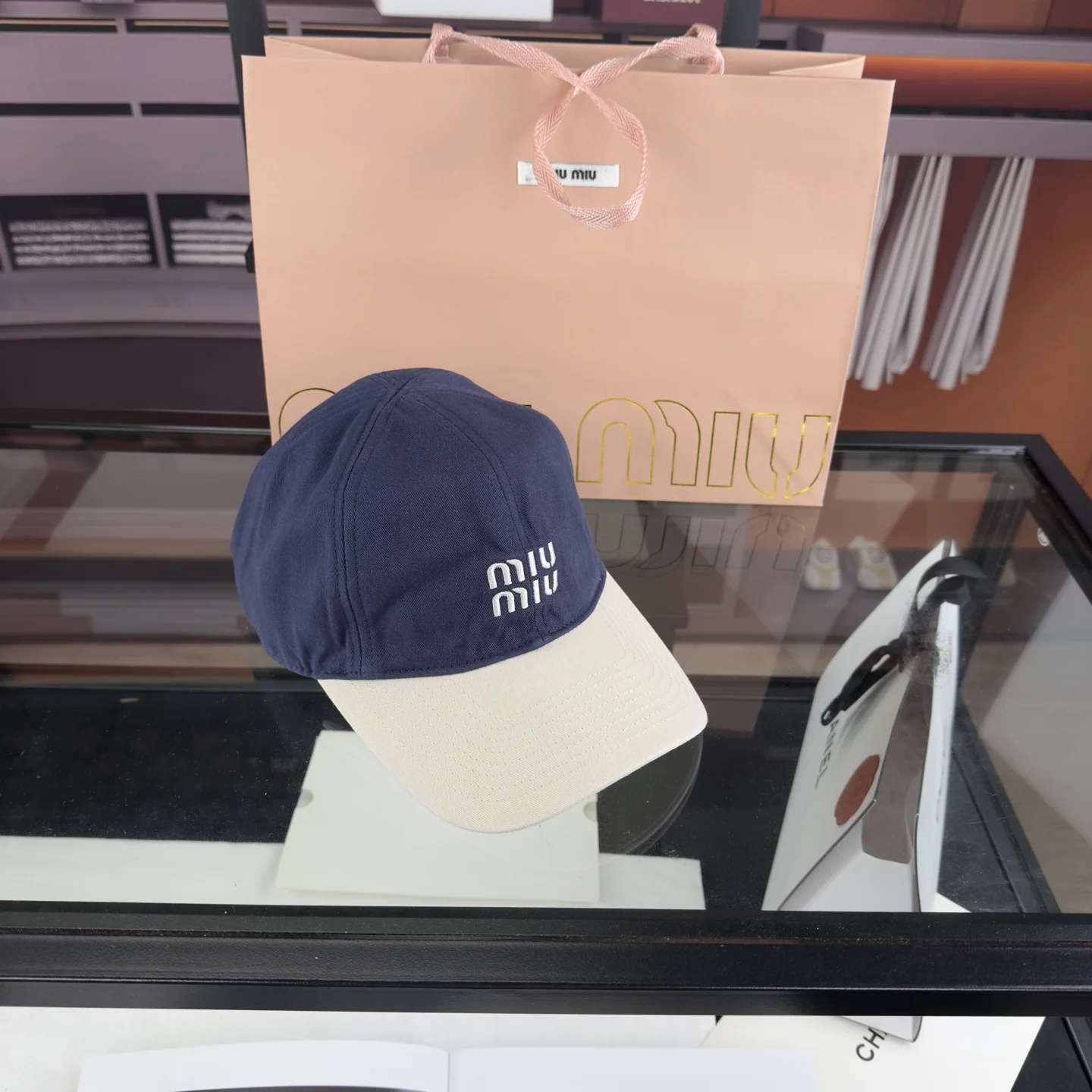 미우미우 컬러 블록 야구모자 상세 이미지 6