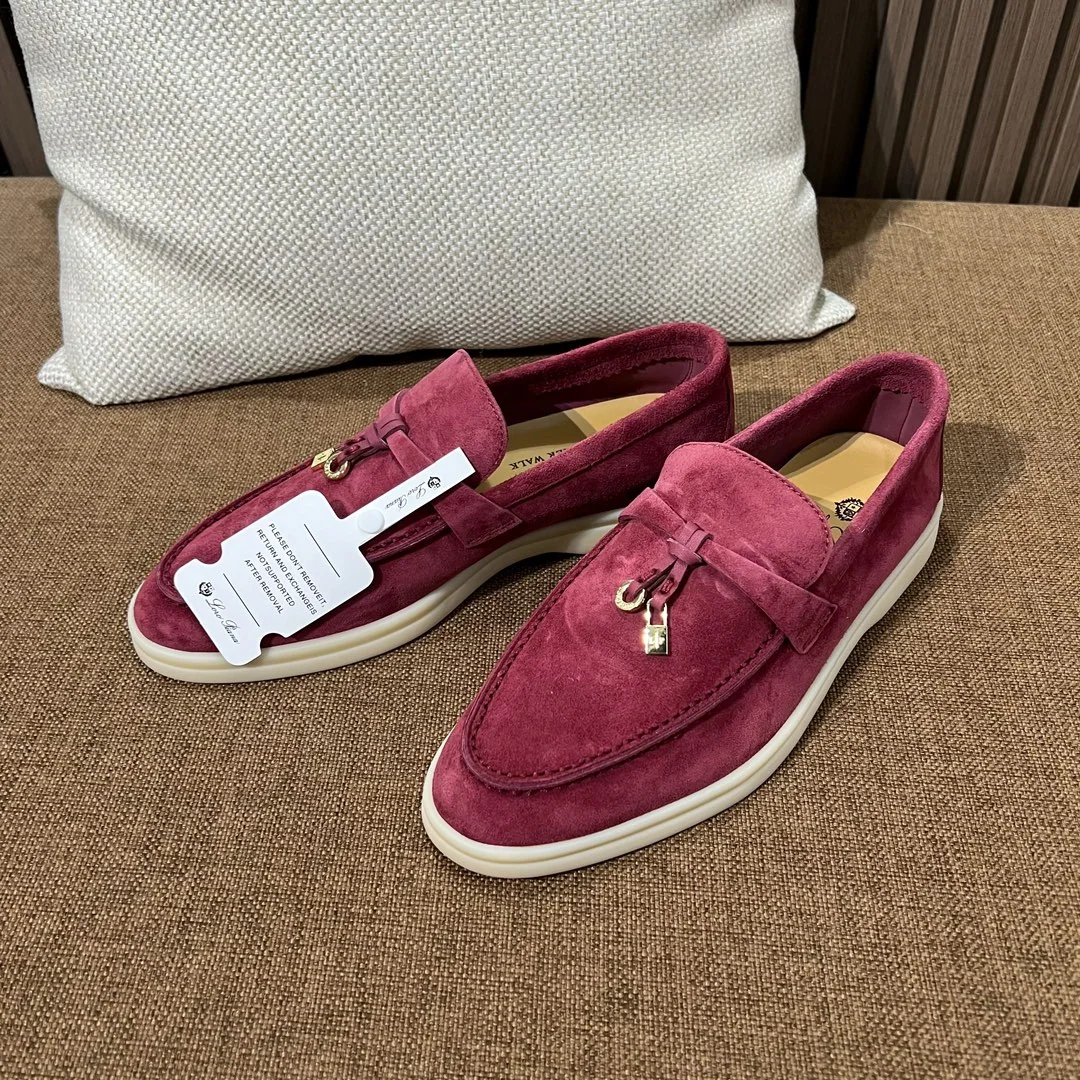로로피아나 말린 장미색 천연 가죽 로퍼 9828 상세 이미지 4