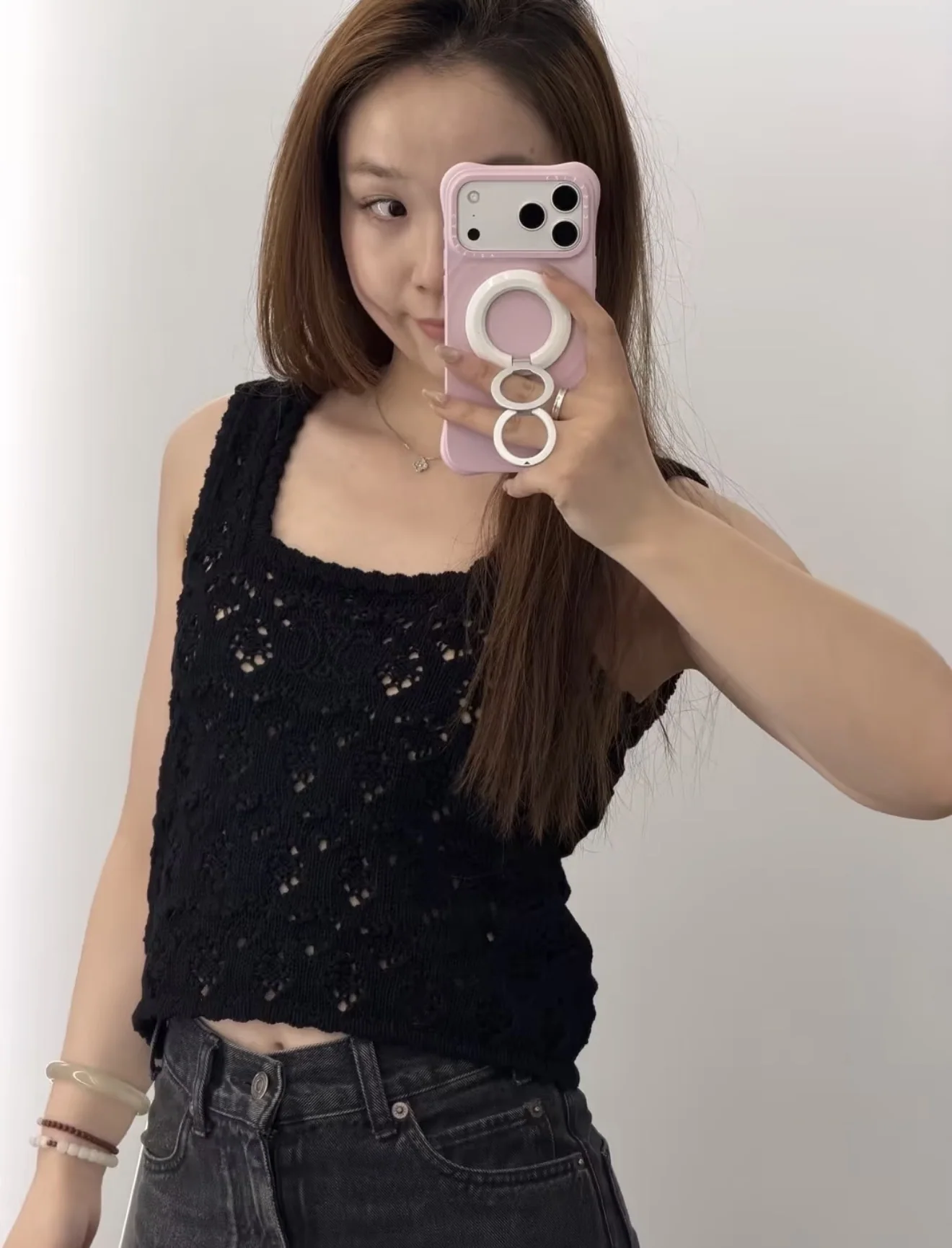 셀린느 크로셰 오픈워크 민소매 베스트 상세 이미지 7