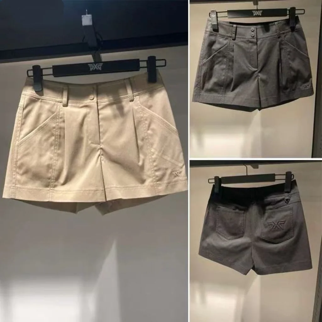 PXG 여성용 봄여름 무지 캐주얼 골프 반바지 상세 이미지 1
