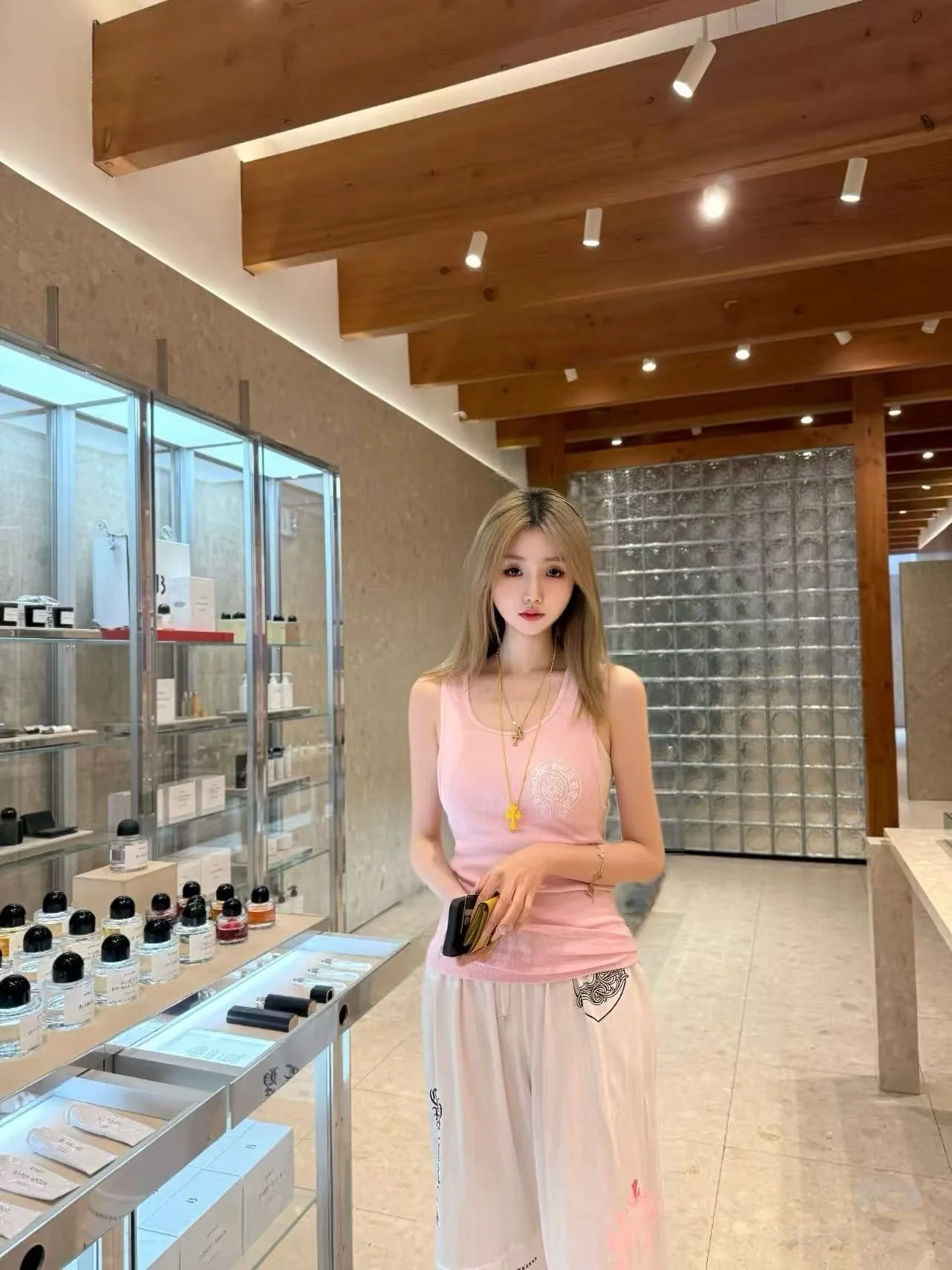 크롬하츠 여성 핑크 니트 나시 상세 이미지 6