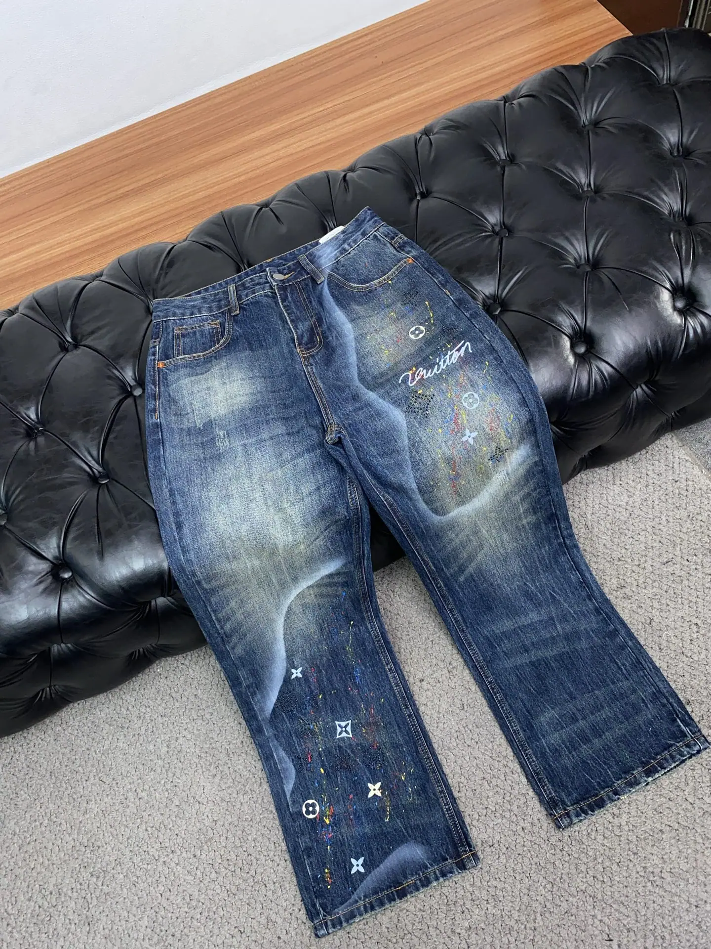 루이비통 스트레이트 레그 데님 남성 바지 상세 이미지 6