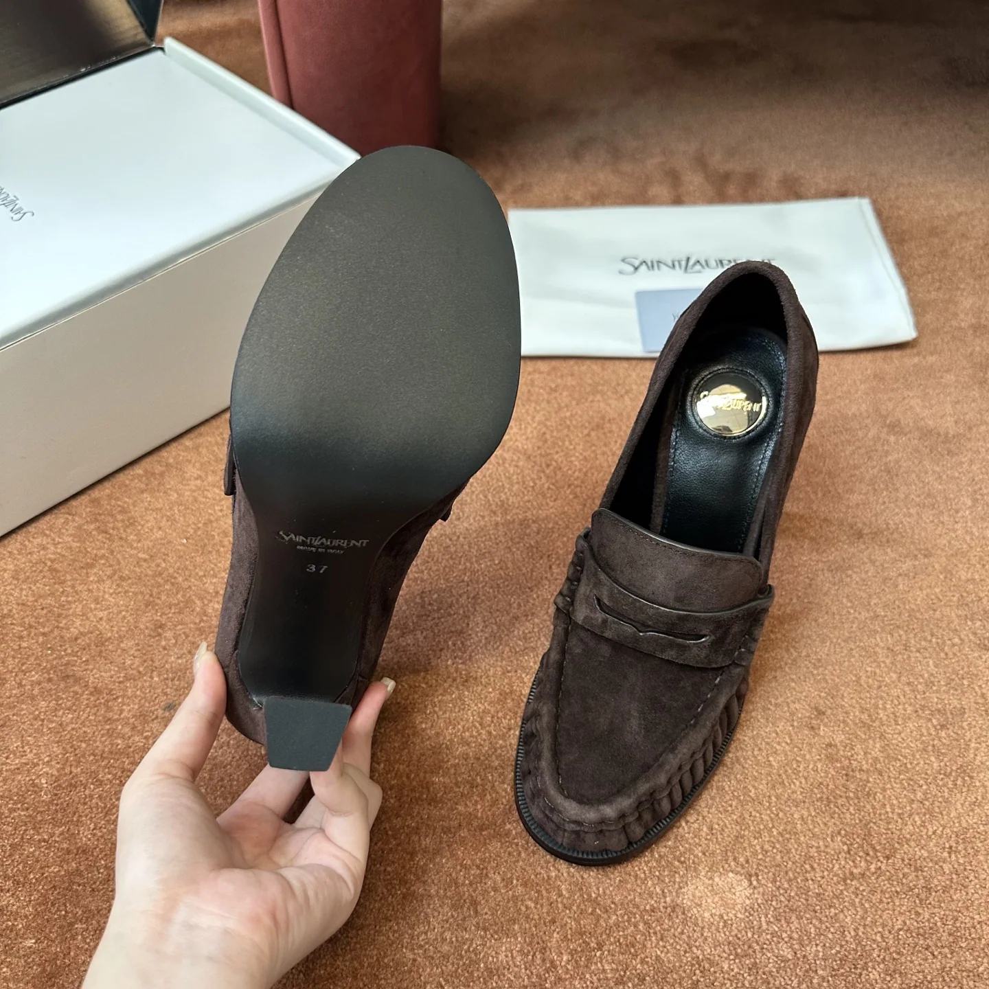 생로랑 YSL 앞코 덮인 뮬 상세 이미지 6