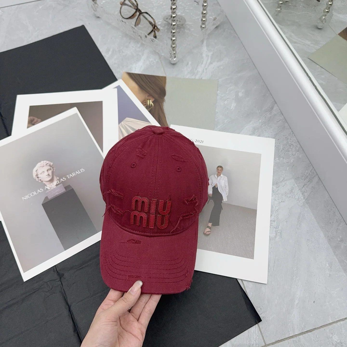 미우미우 모자 80932 Miu Miu Cap 상세 이미지 1