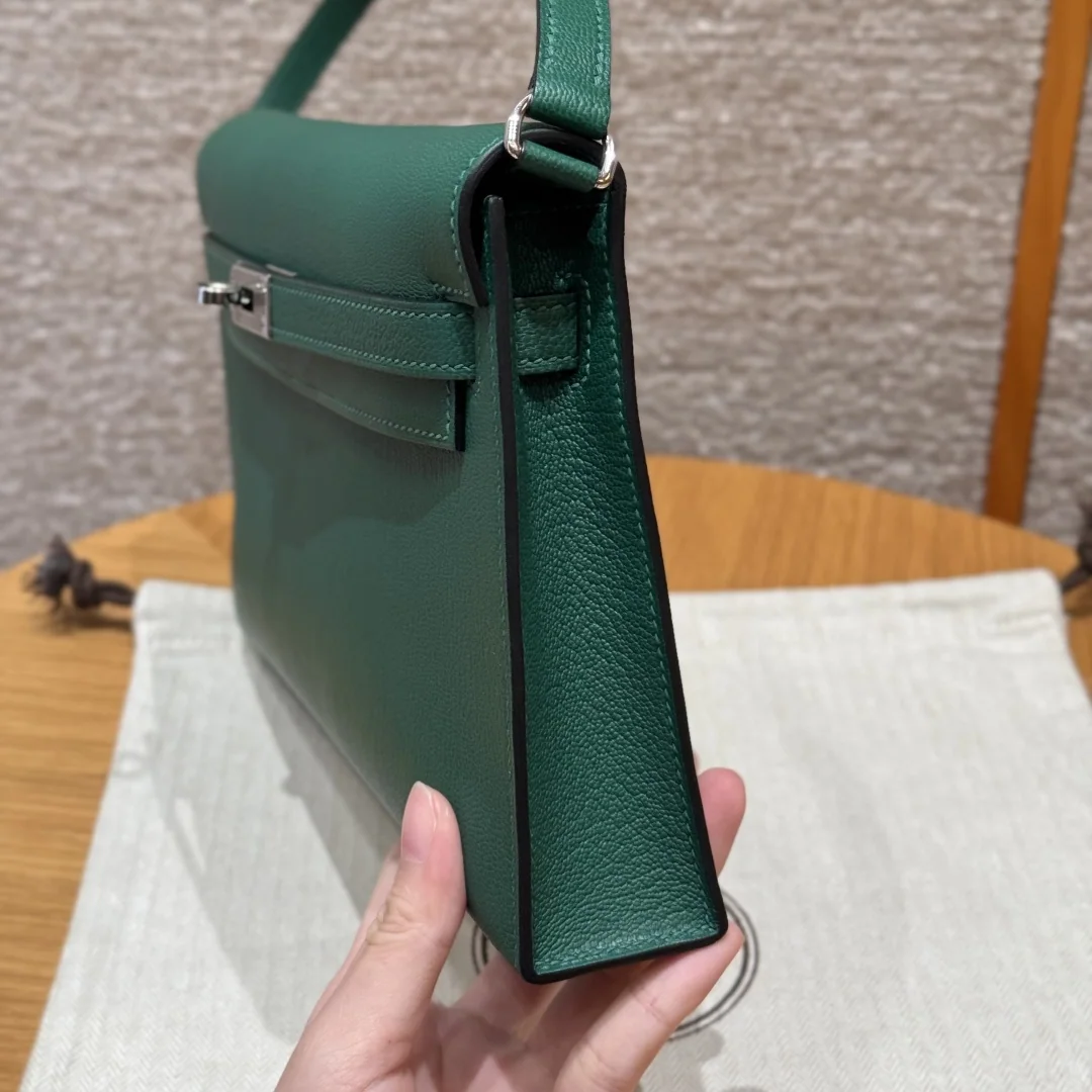 에르메스 켈리 엘란 벨벳 그린 가방 상세 이미지 3