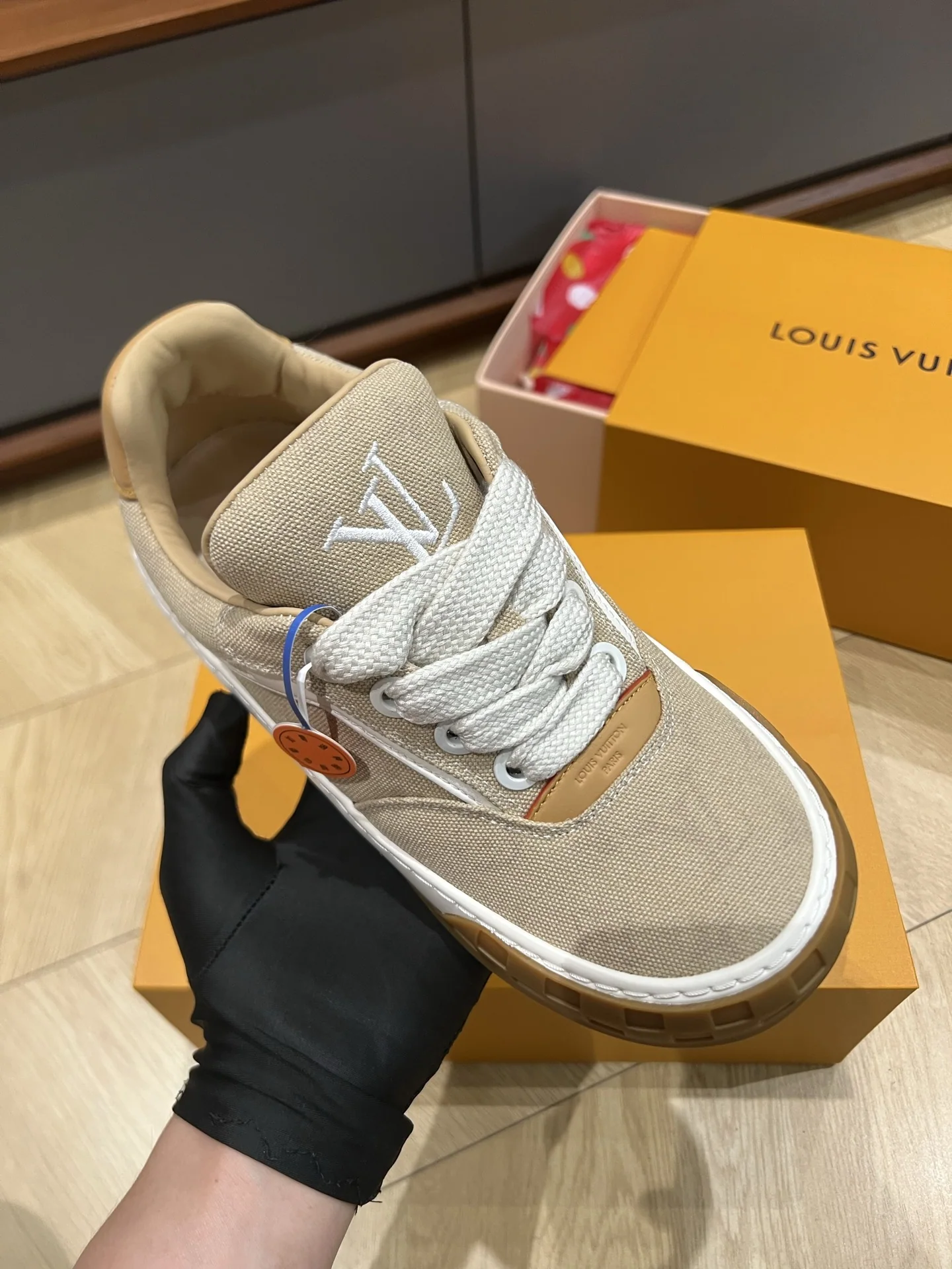 루이비통 LV 26 경사 커플 스케이트보드 신발 상세 이미지 6