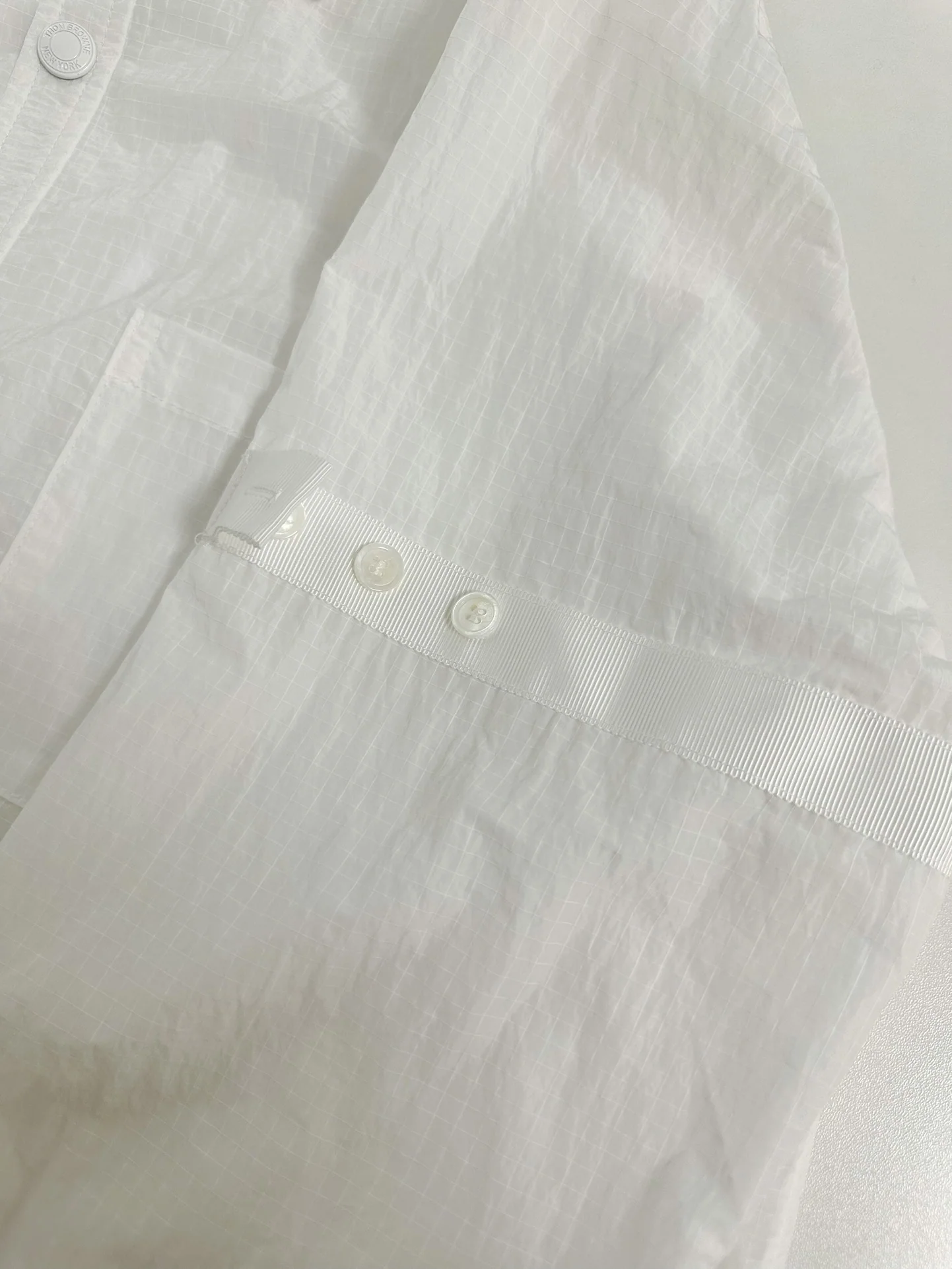 톰브라운 오버핏 체크 남녀공용 긴팔 셔츠 상세 이미지 9