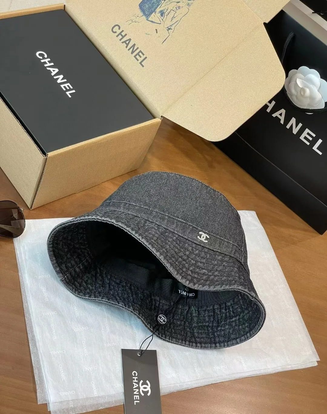 샤넬 데님 버킷 햇 모자 상세 이미지 6