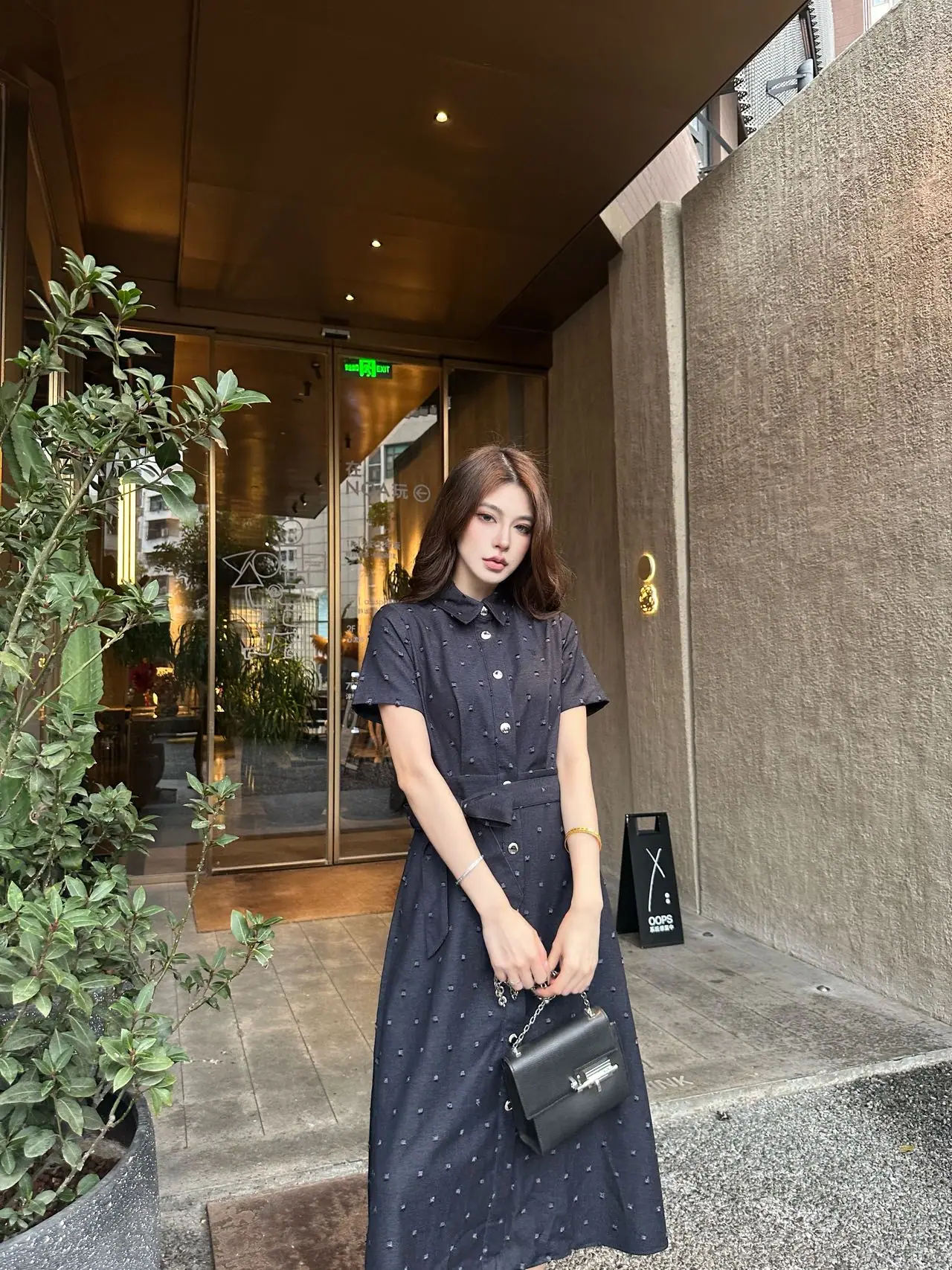 디올 레이온 데님 벨트 원피스 상세 이미지 1