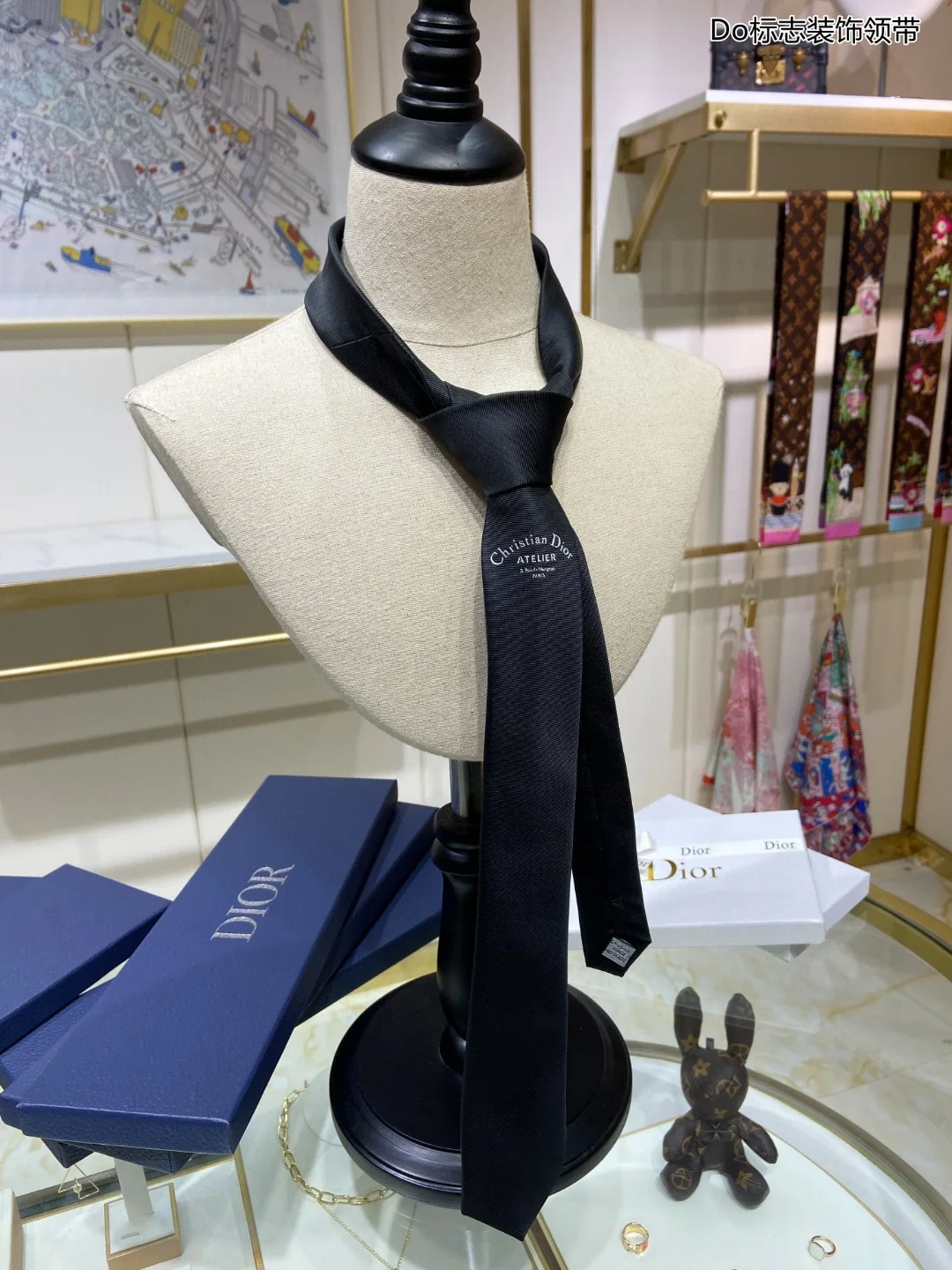 디올 D 로즈블라썸 자카드 넥타이 상세 이미지 6