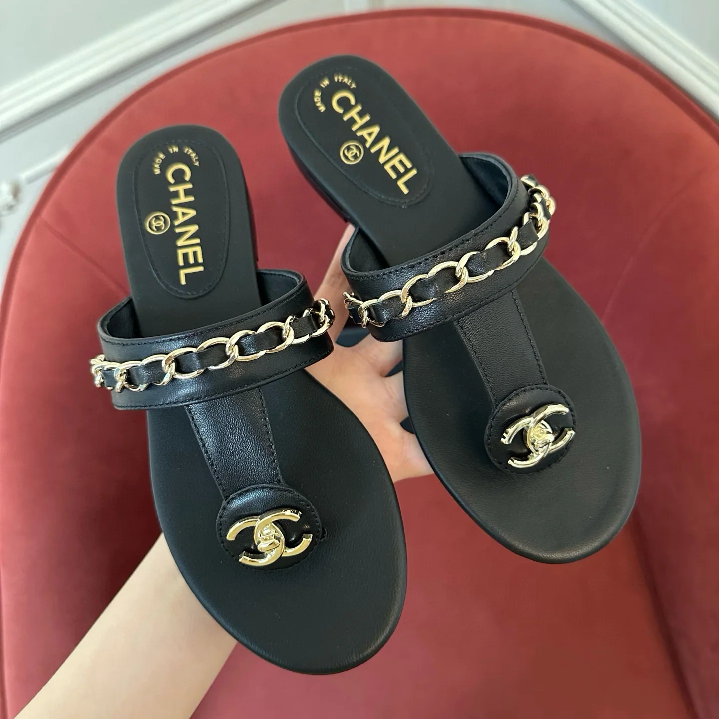 샤넬 까멜리아 플랫 샌들 3589 상세 이미지 8