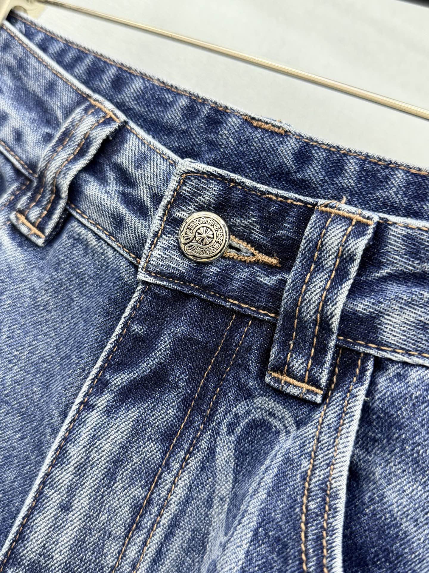 크롬하츠 프린트 낫 모양 청바지 여성 바지 상세 이미지 6