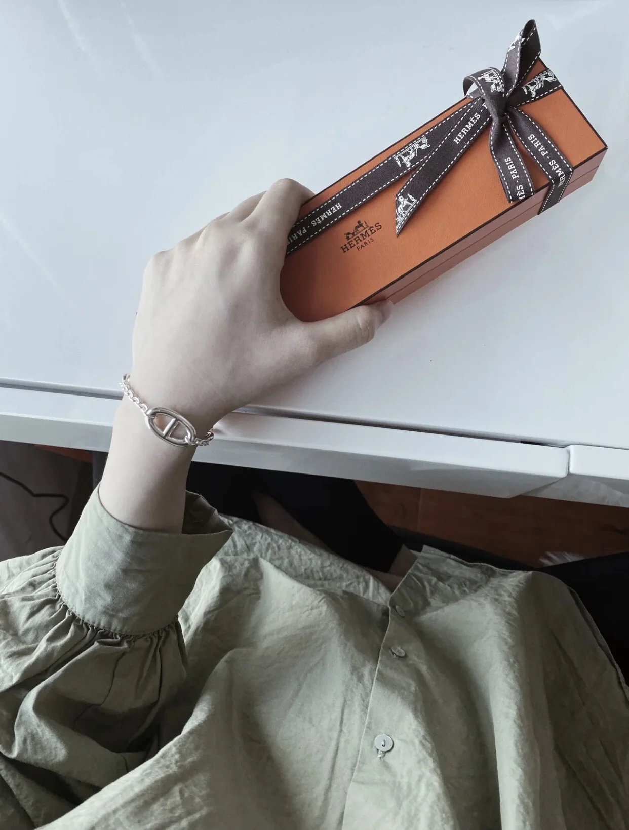 에르메스 팔랑둘르 앵커 체인 팔찌 70022