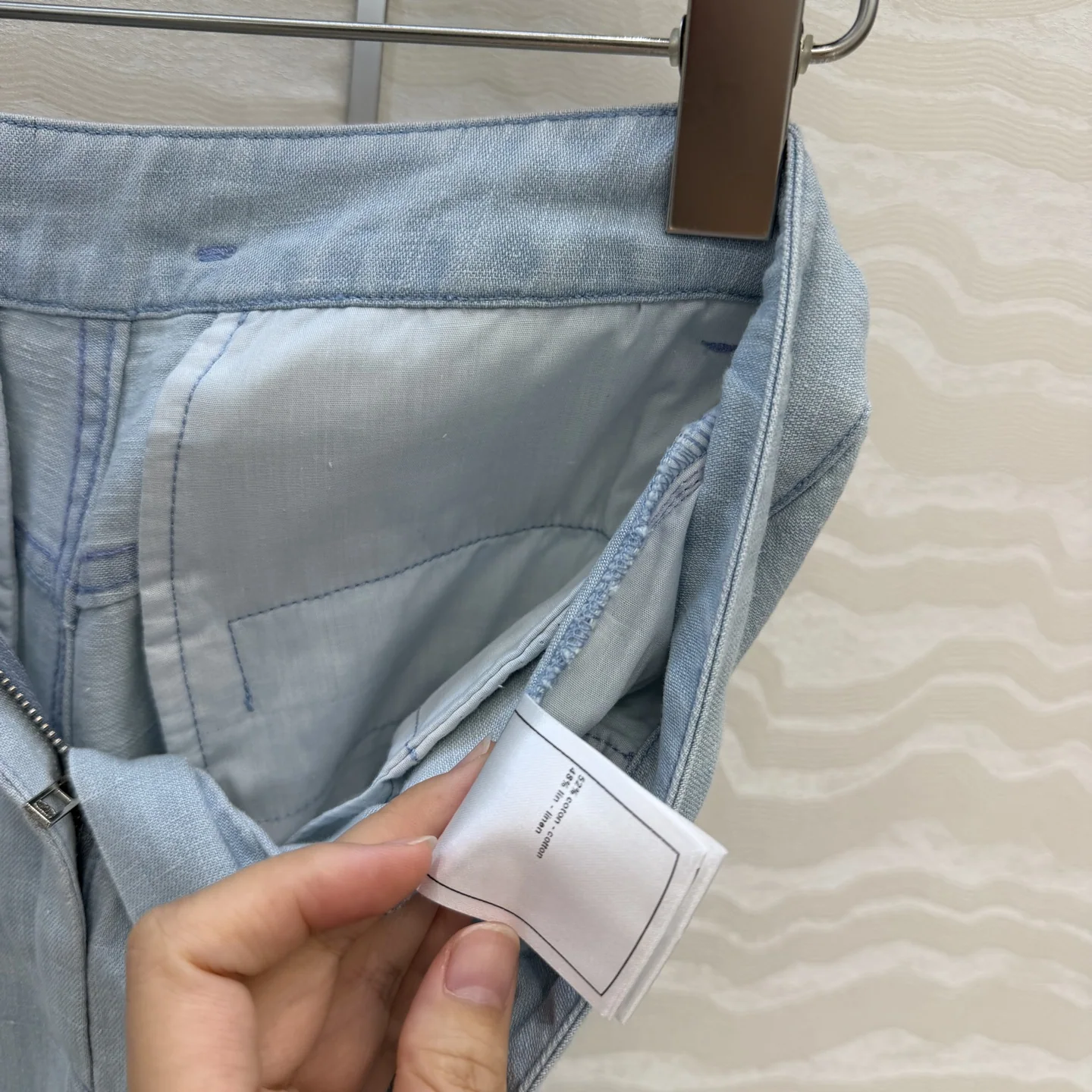 샤넬 여성 린넨 와이드 스트레이트 바지 상세 이미지 7