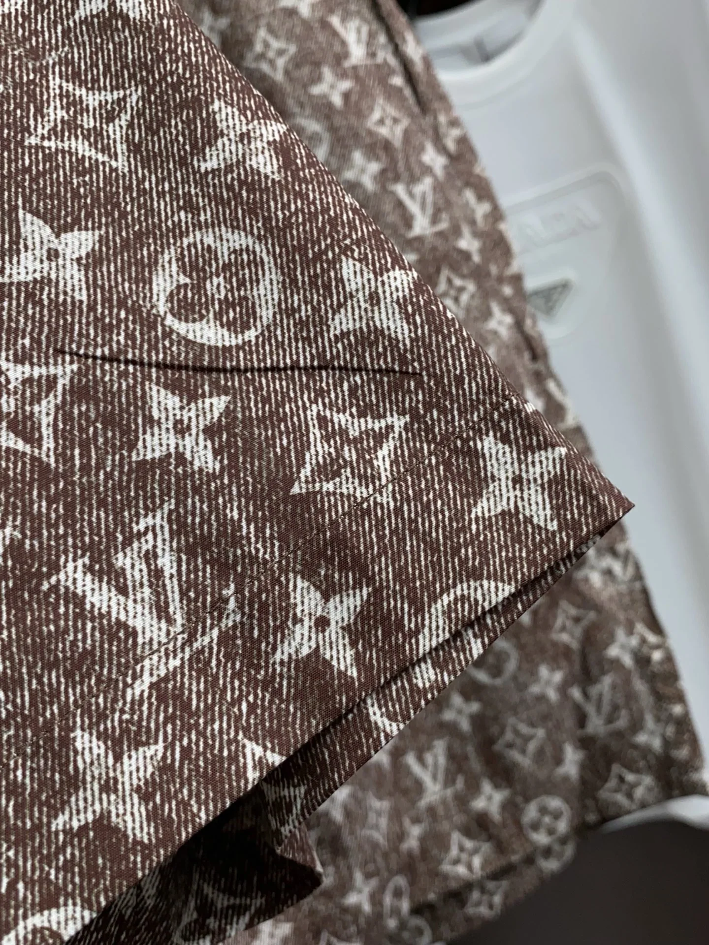 루이비통 남성 코튼 린넨 반바지 세트 상세 이미지 5