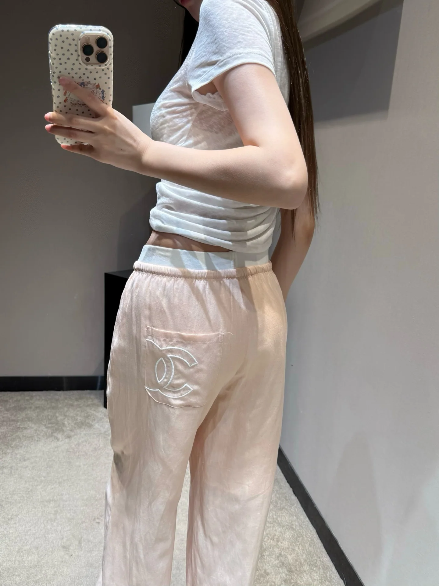 샤넬 린넨 혼방 와이드 바지 상세 이미지 6