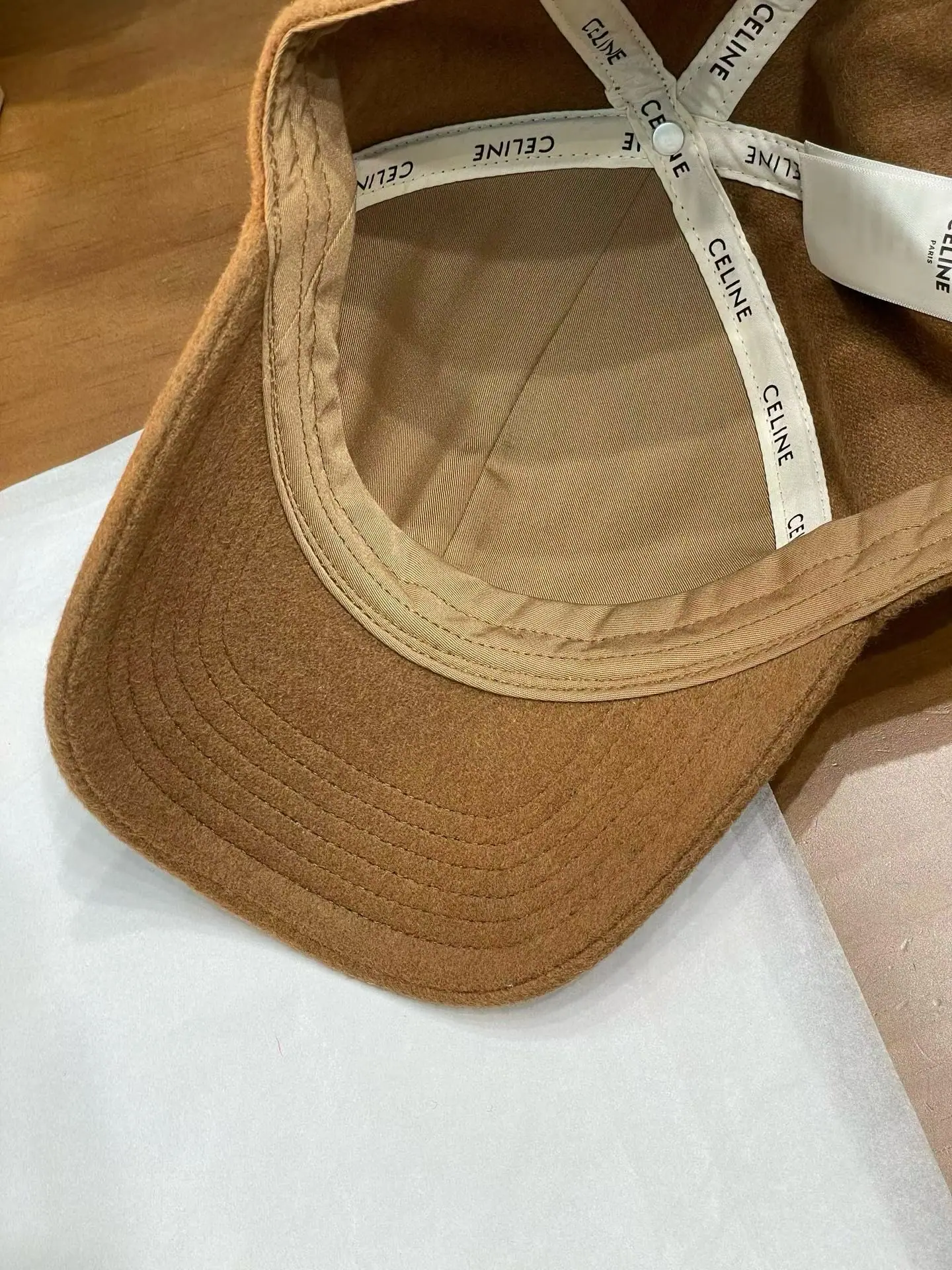 셀린느 울 캐러멜 베이스볼 캡 상세 이미지 8