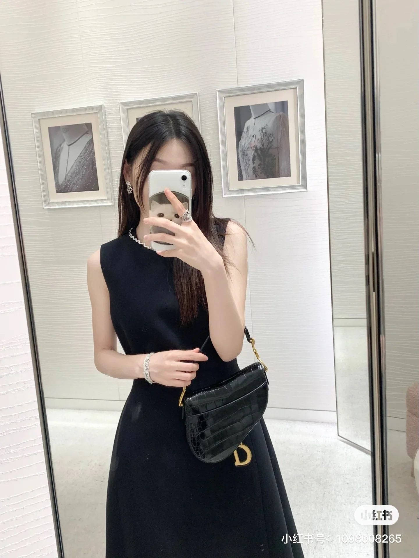 디올 민소매 드레이프 원피스 2025 FW 상세 이미지 4