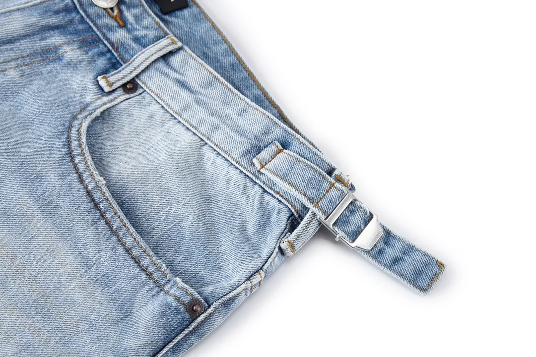발렌시아가 워싱 가죽 블루 남성 청바지 레플리카 46921 Balenciaga 상세 이미지 9