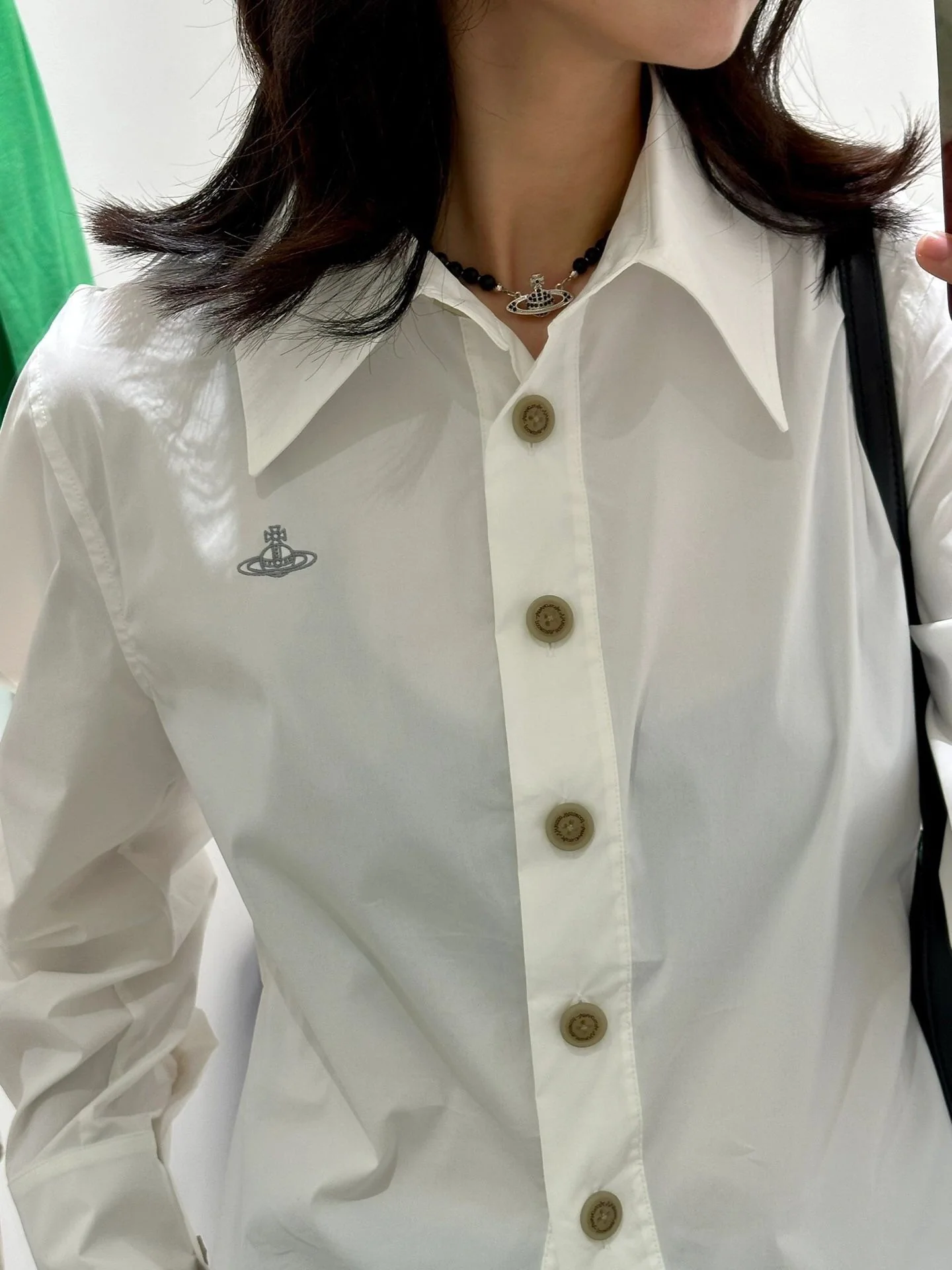 비비안웨스트우드 피어 크라운 토성 라인스톤 목걸이 상세 이미지 7